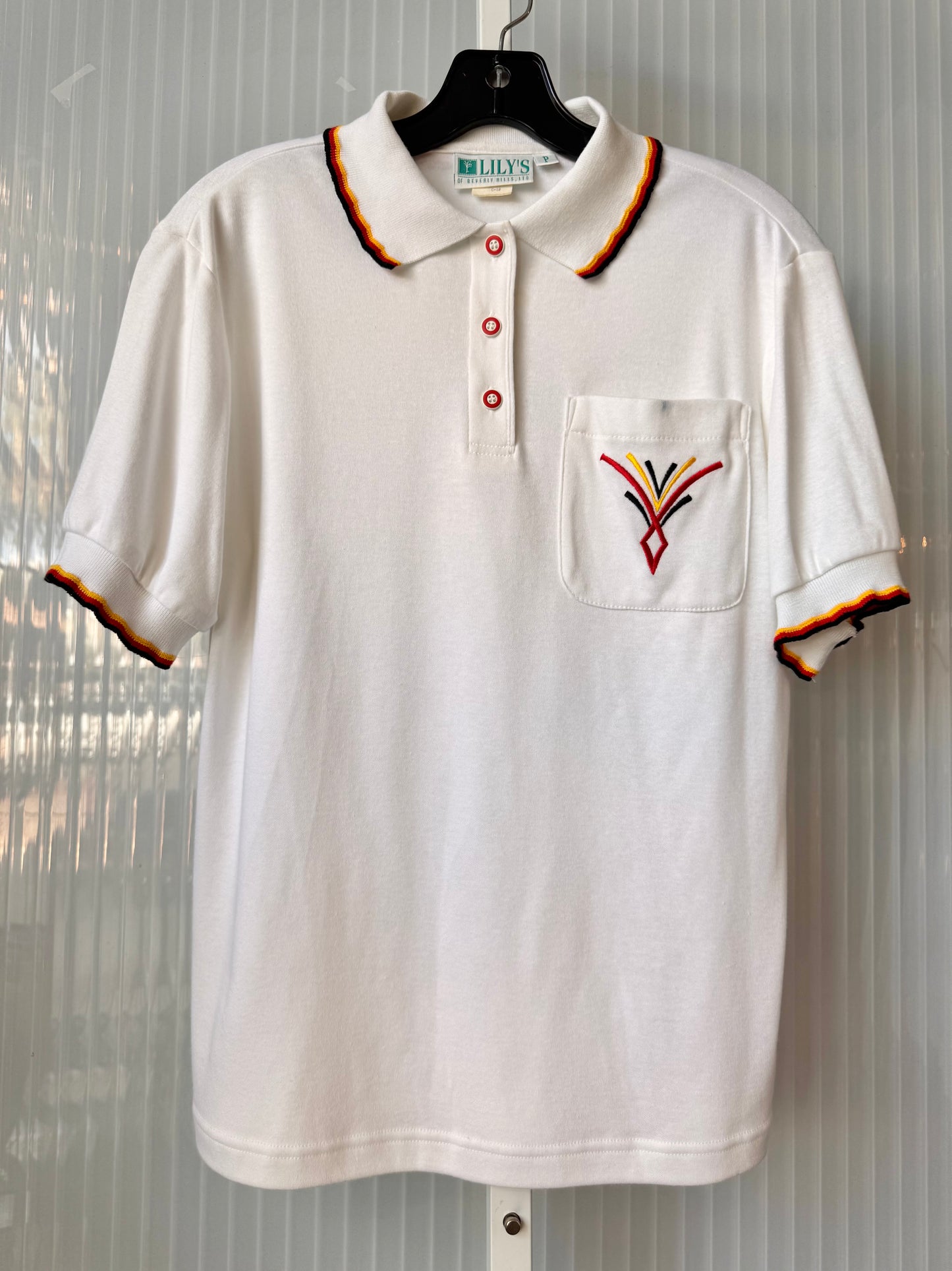 1980s White Collared Tennis Shirt & Skort Set