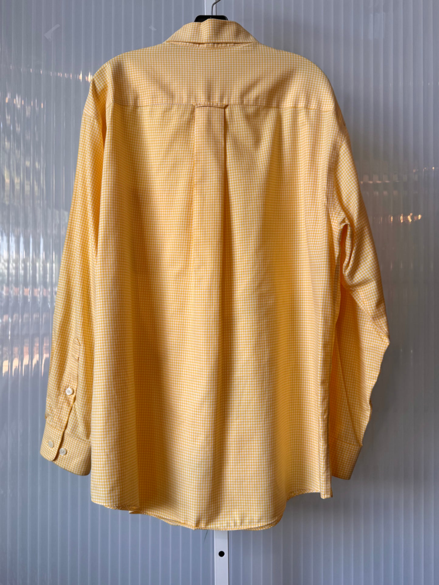 2000s Yellow & White Gingham Button-down Shirt