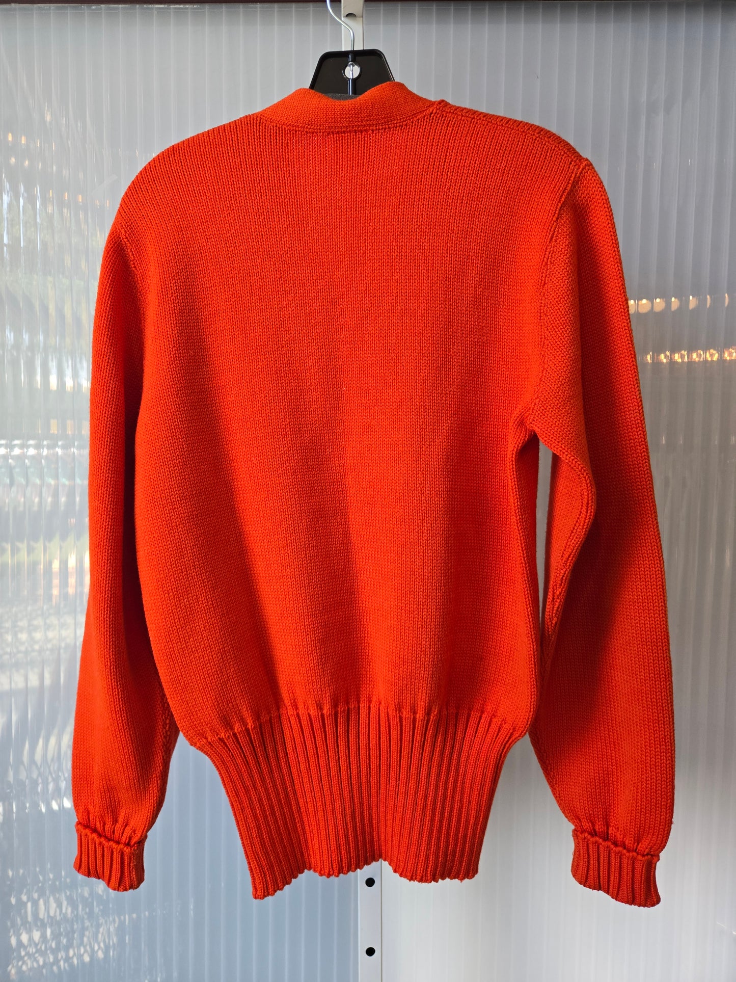1950s/60s Orange V-Neck Letterman Sweater