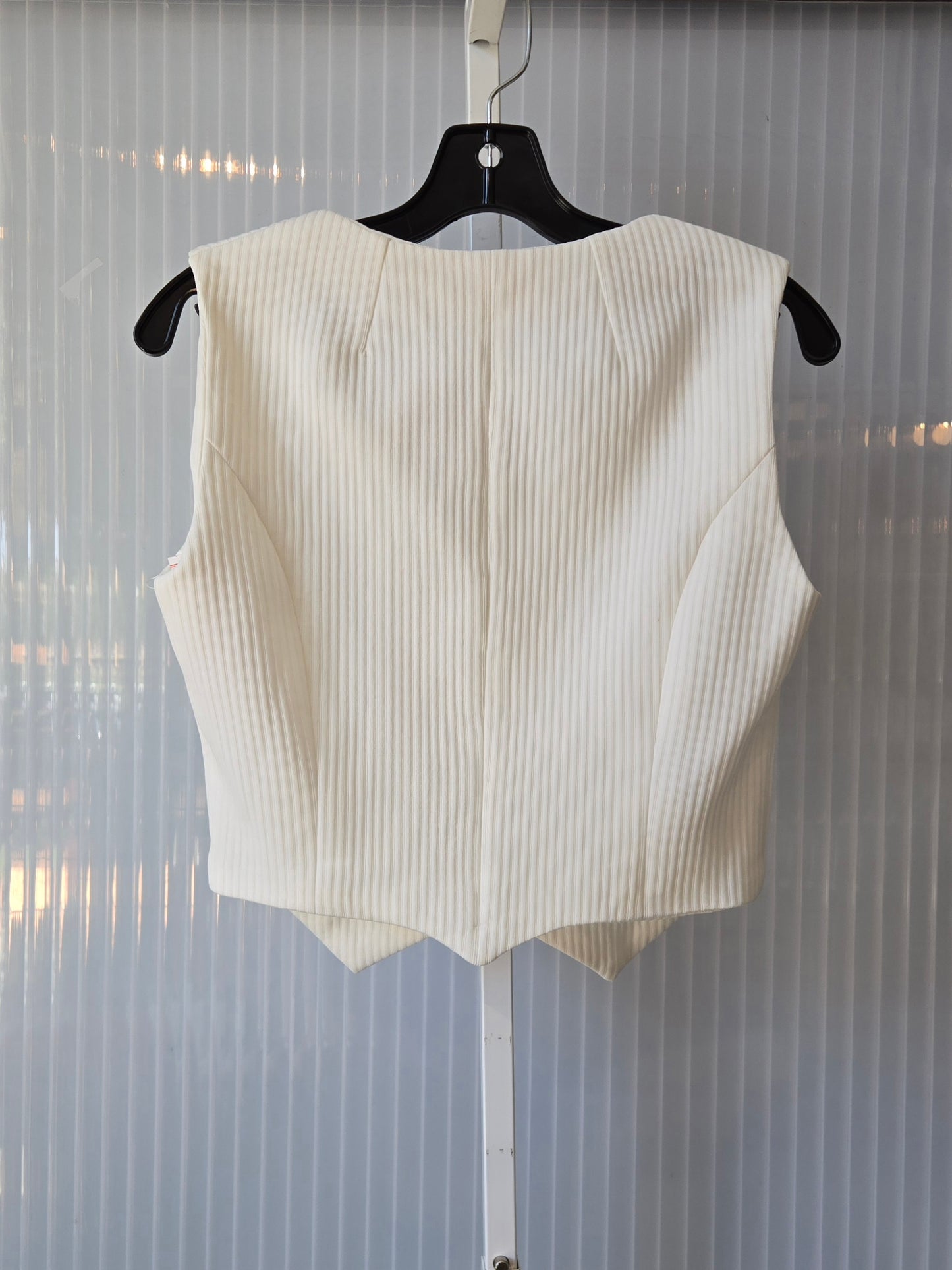 1970s White Ribbed Vest & Bellbottom Pants Set