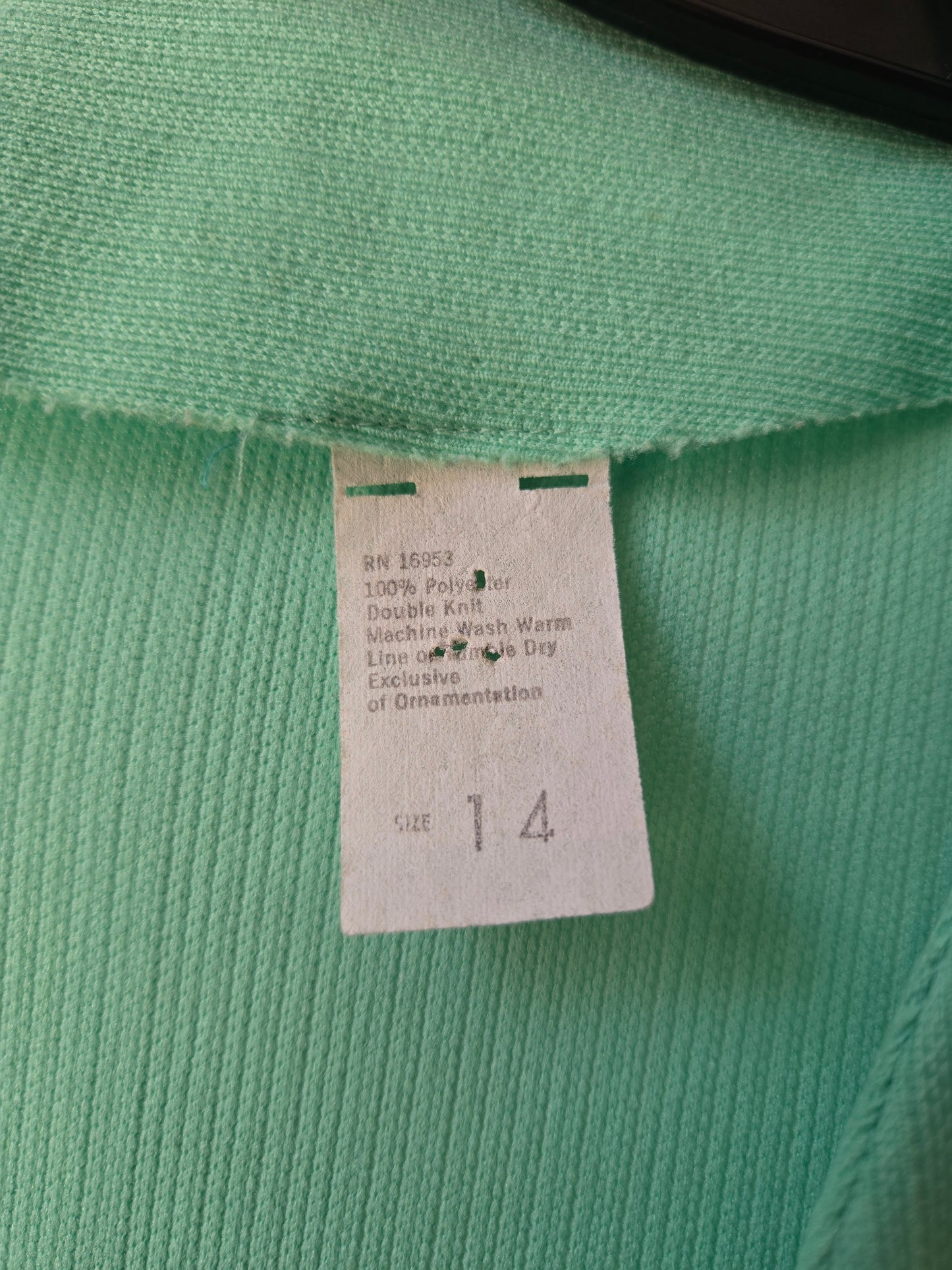 1970s Mint Green Vest & Pants Set w/ Silver Studs
