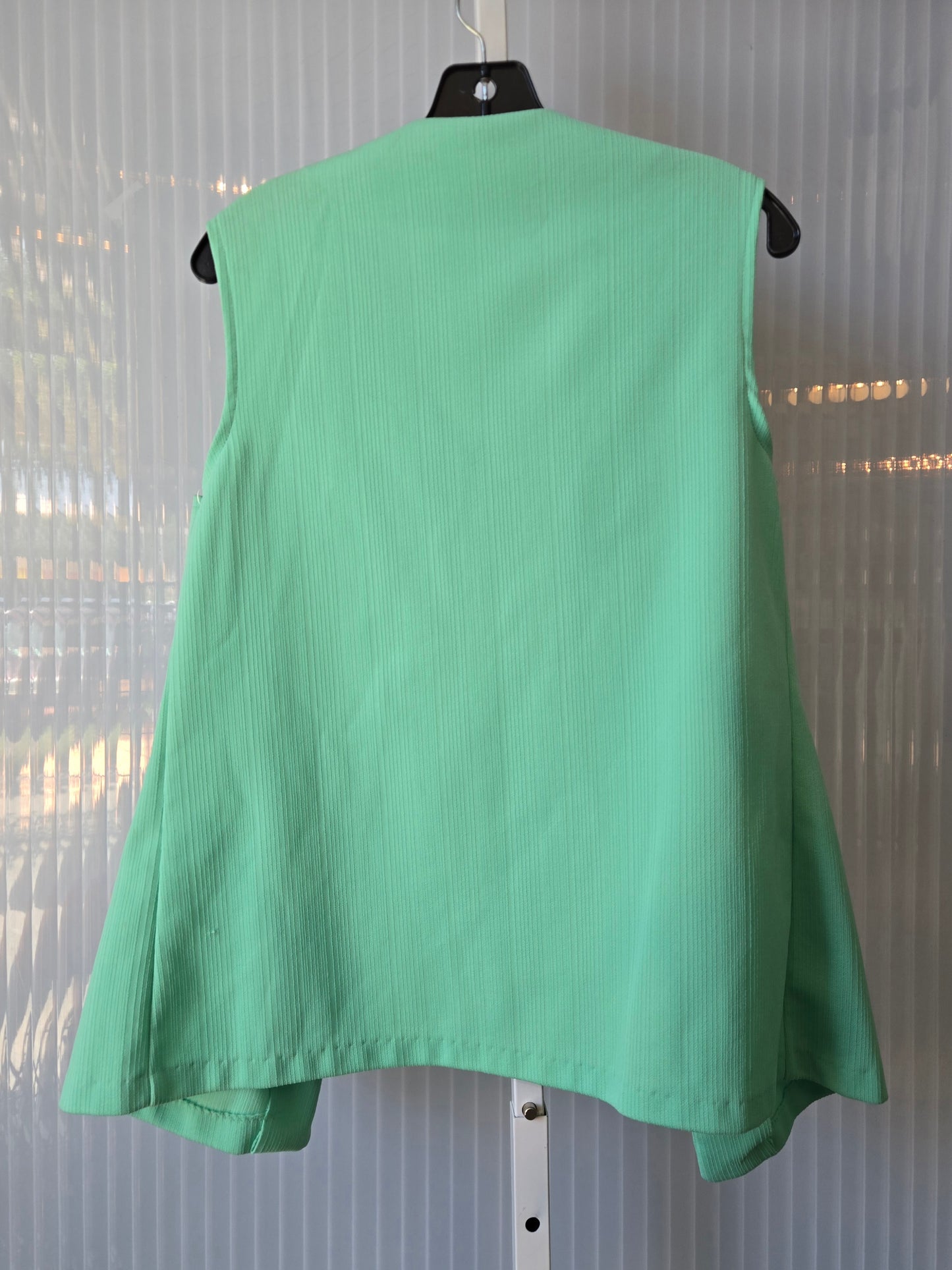 1970s Mint Green Vest & Pants Set w/ Silver Studs