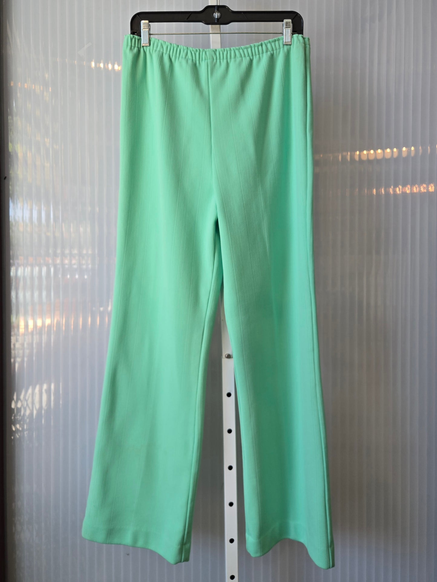 1970s Mint Green Vest & Pants Set w/ Silver Studs