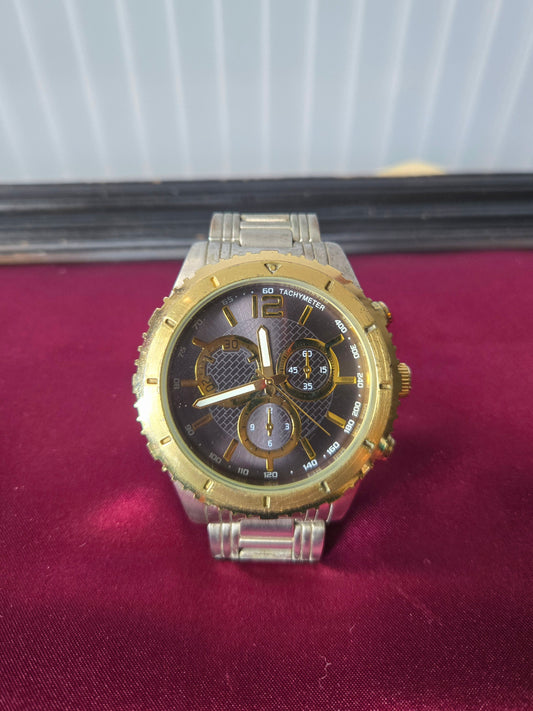 Two Tone Tachymeter Watch