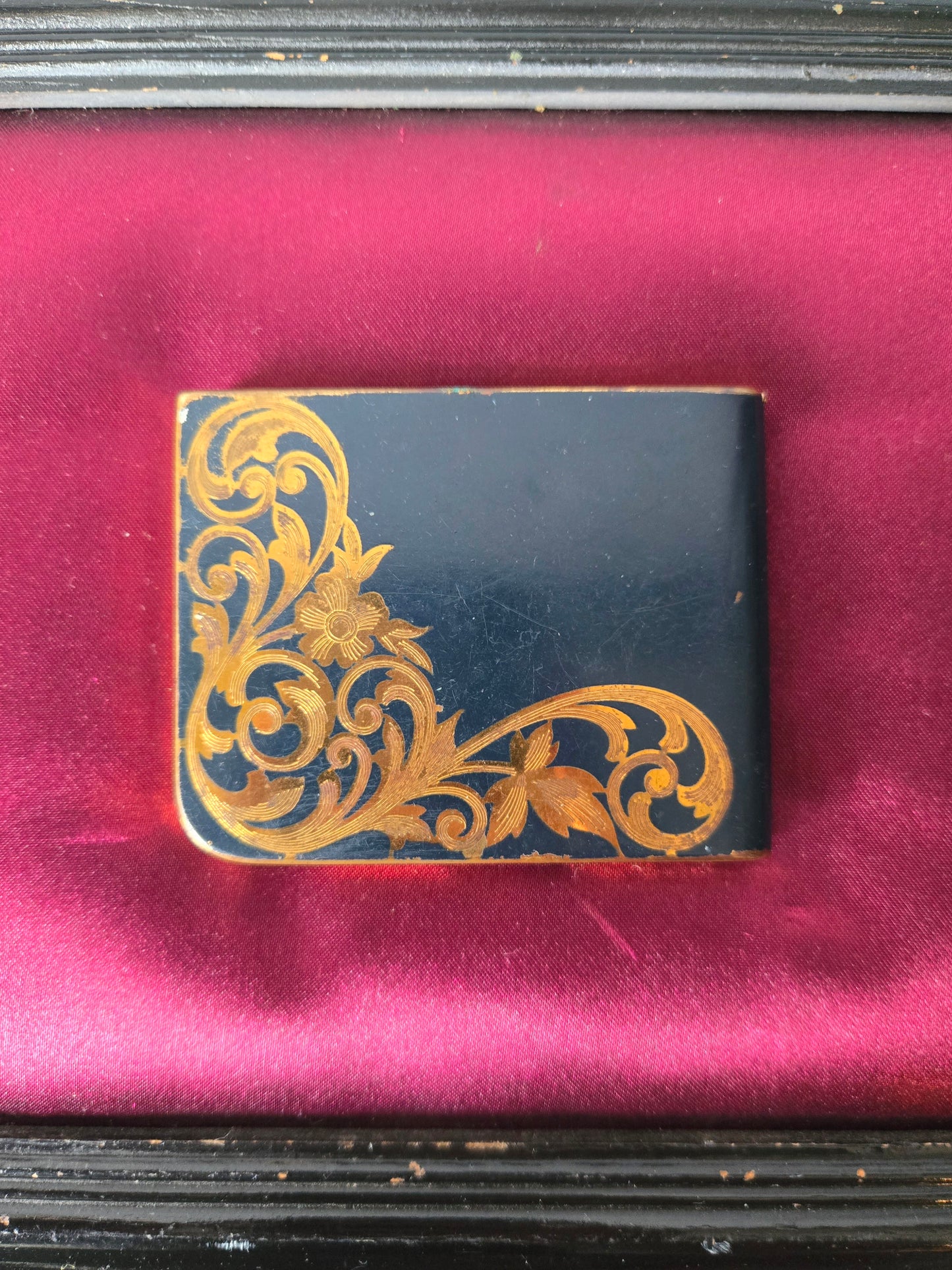 1930s Elgin American Black Enamel Powder Compact