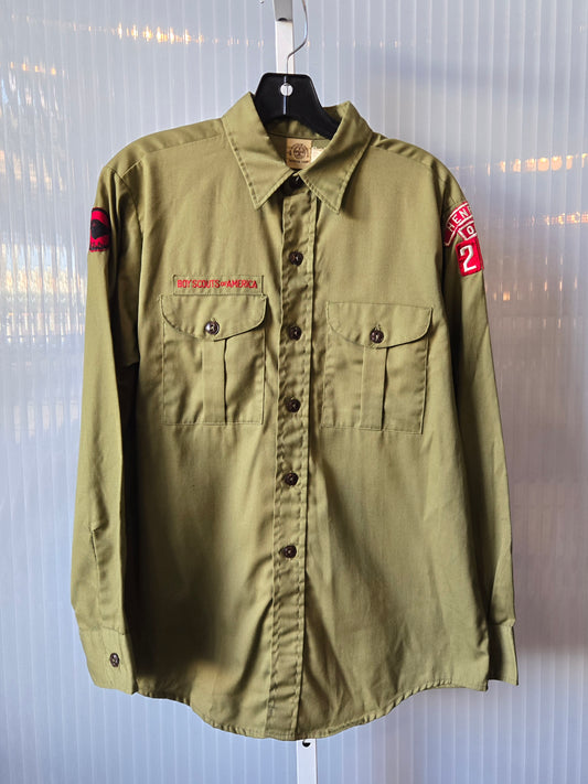 1970s Green Boy Scouts Uniform Shirt