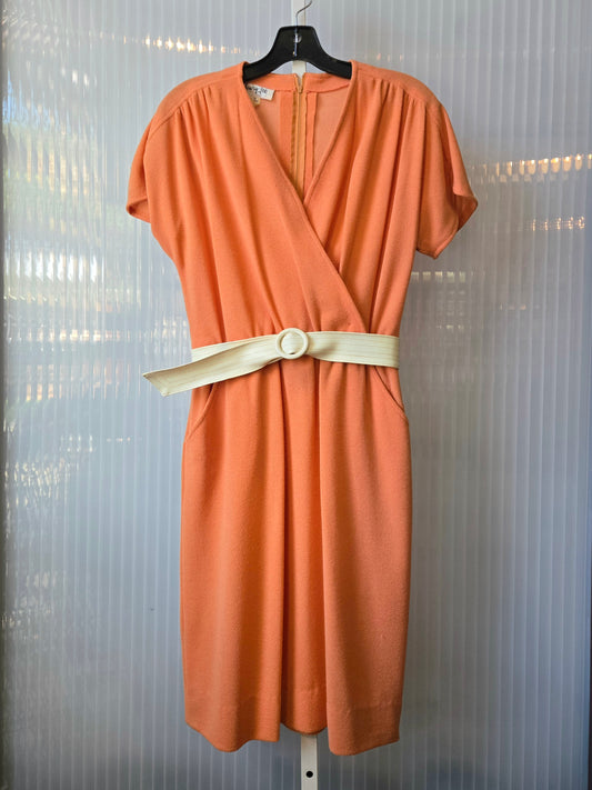 1960s Salmon Wrap Dress