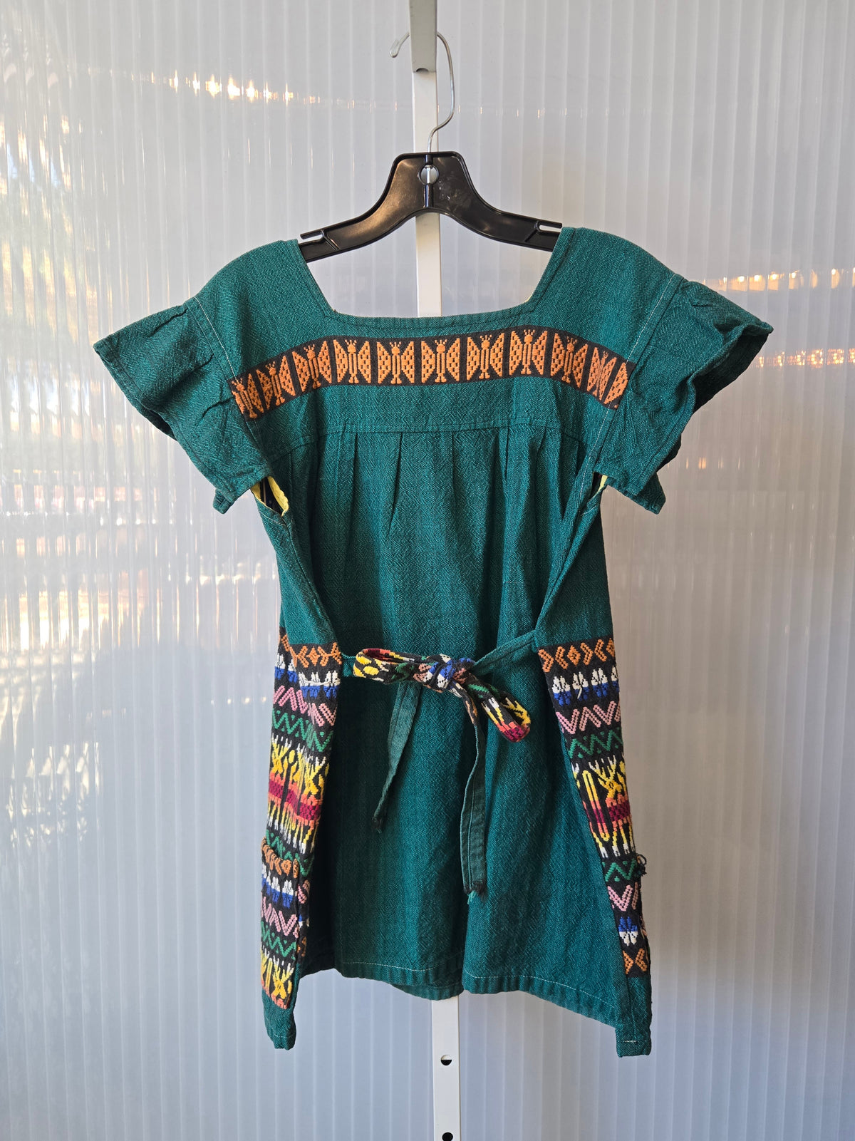 Green Multicolor Mayan Woven Blouse