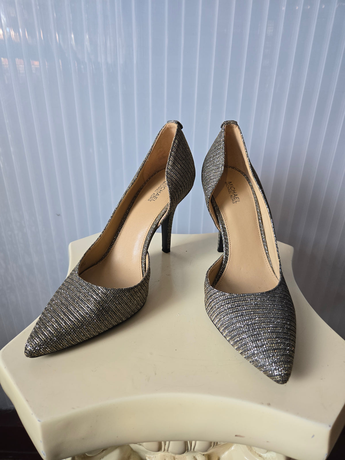 Metallic Gold Pointed Toe Stiletto Heel