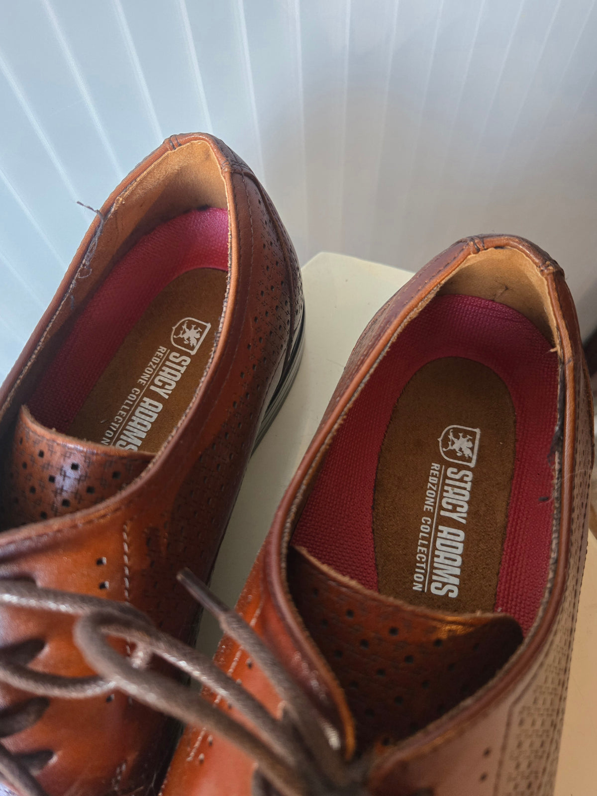 Stacy Adams Brown Leather Wingtip Dress Shoes