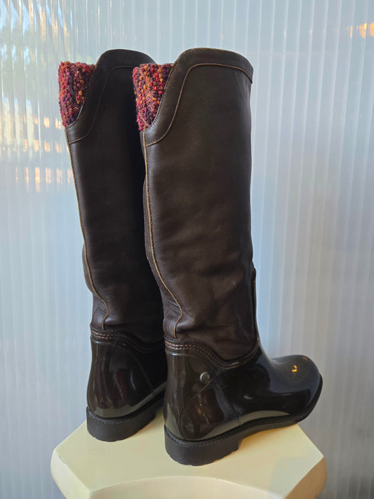1970s Missoni Paneled Knee High Boots