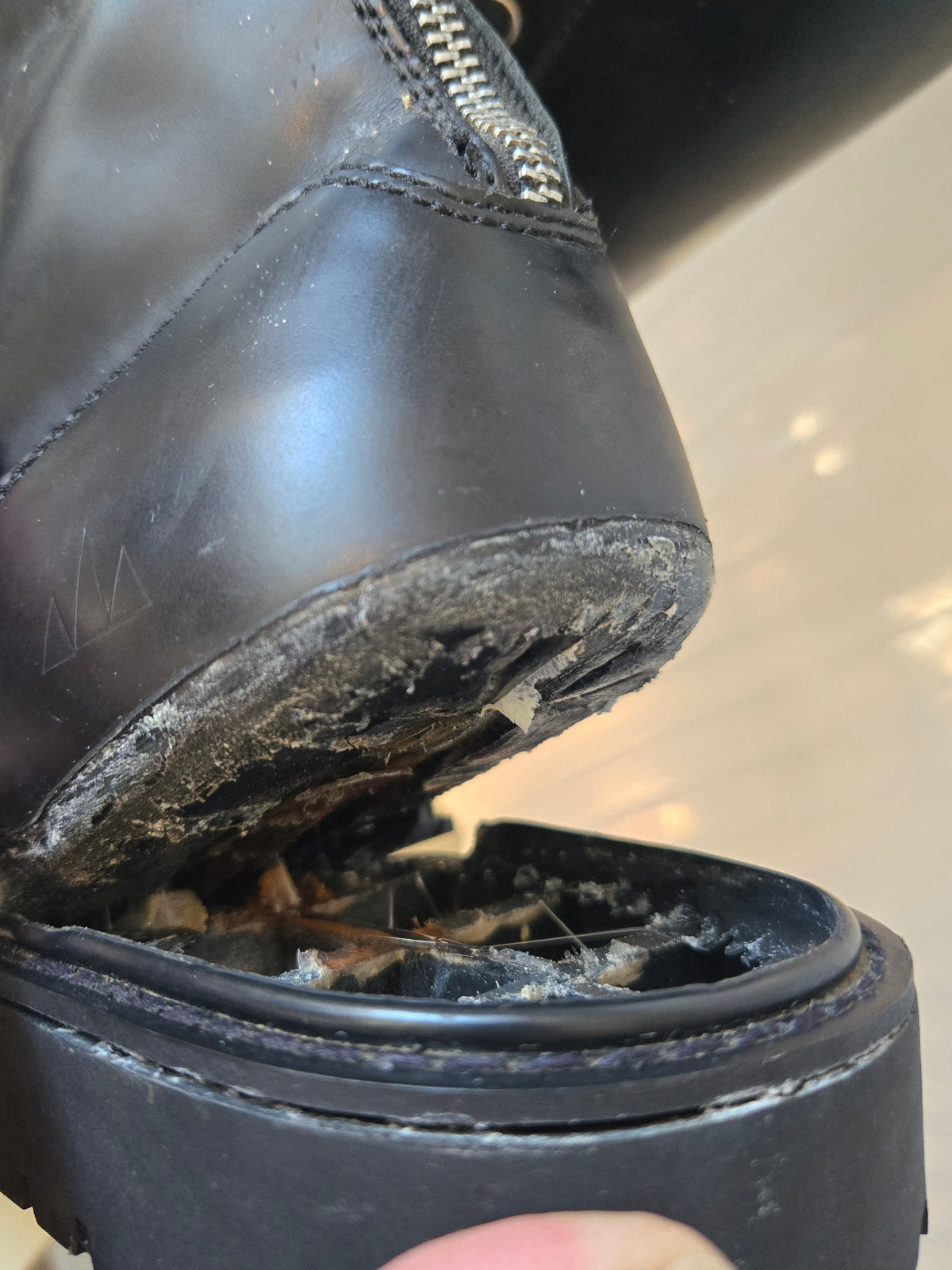 1990s Boodaz Black Silver Cross Combat boots