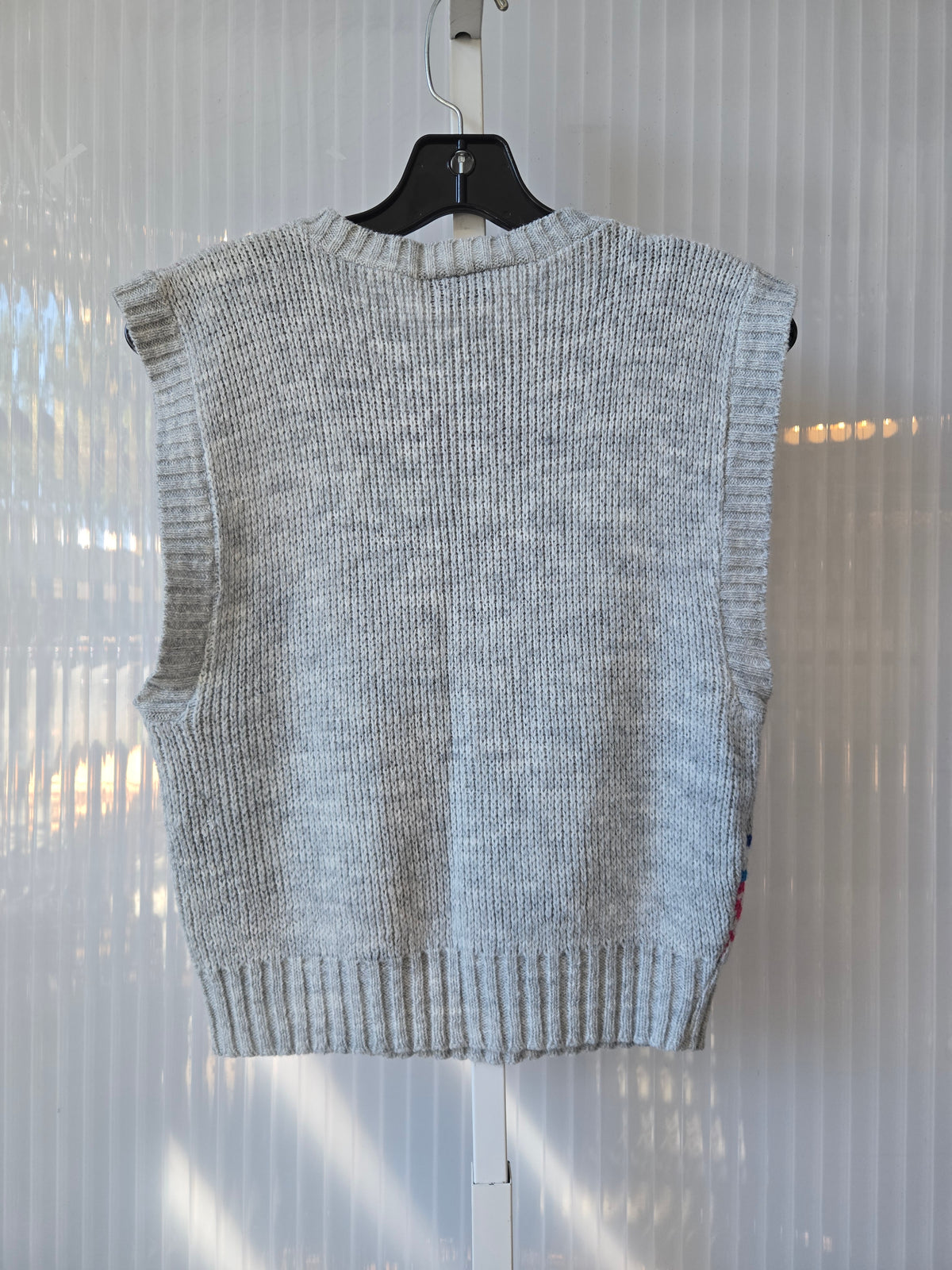 1970s Gray Knit Sweater Vest
