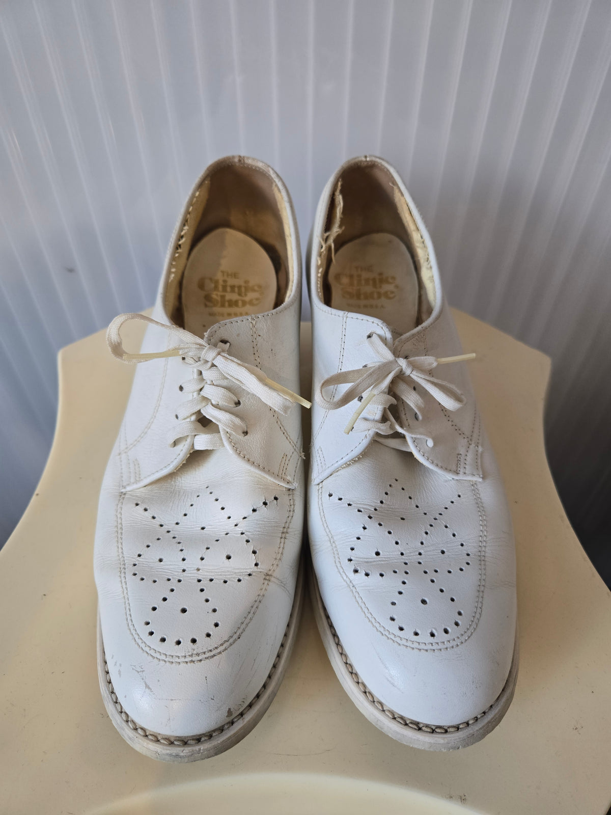 1960s White Clinic Mary Jane Shoes