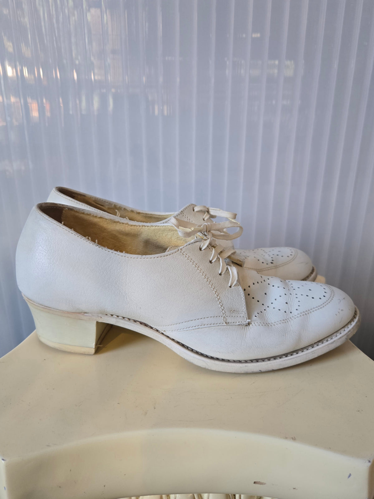 1960s White Clinic Mary Jane Shoes