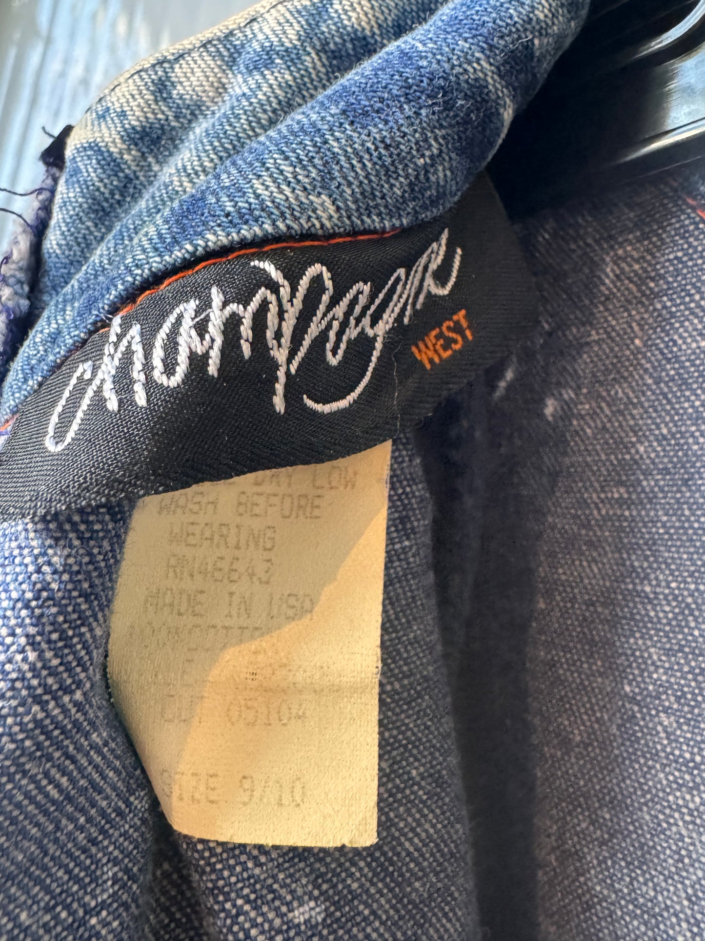 1980s Acid Wash Blue Denim Dress