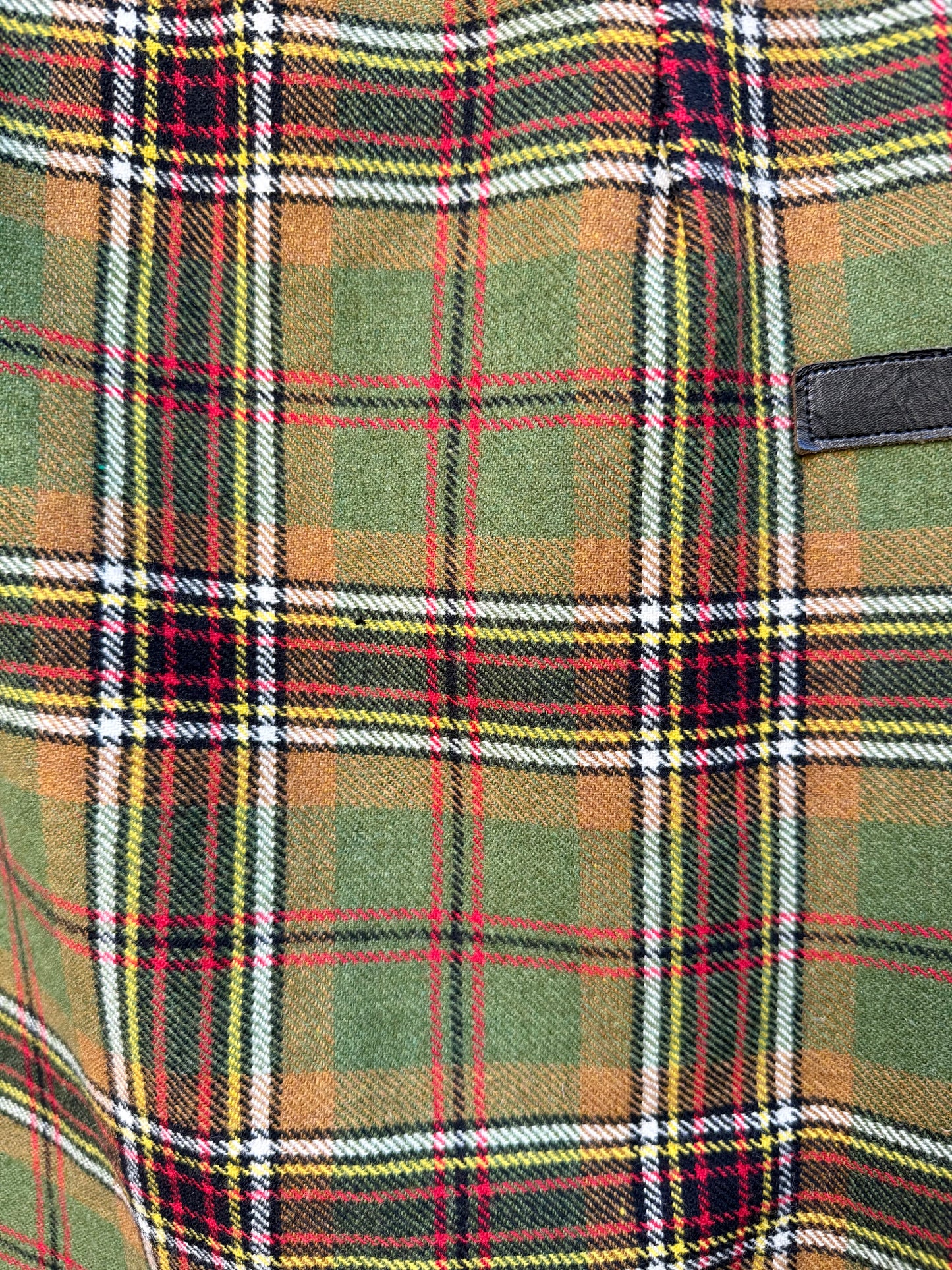 1960s Green Plaid Wool Kilt