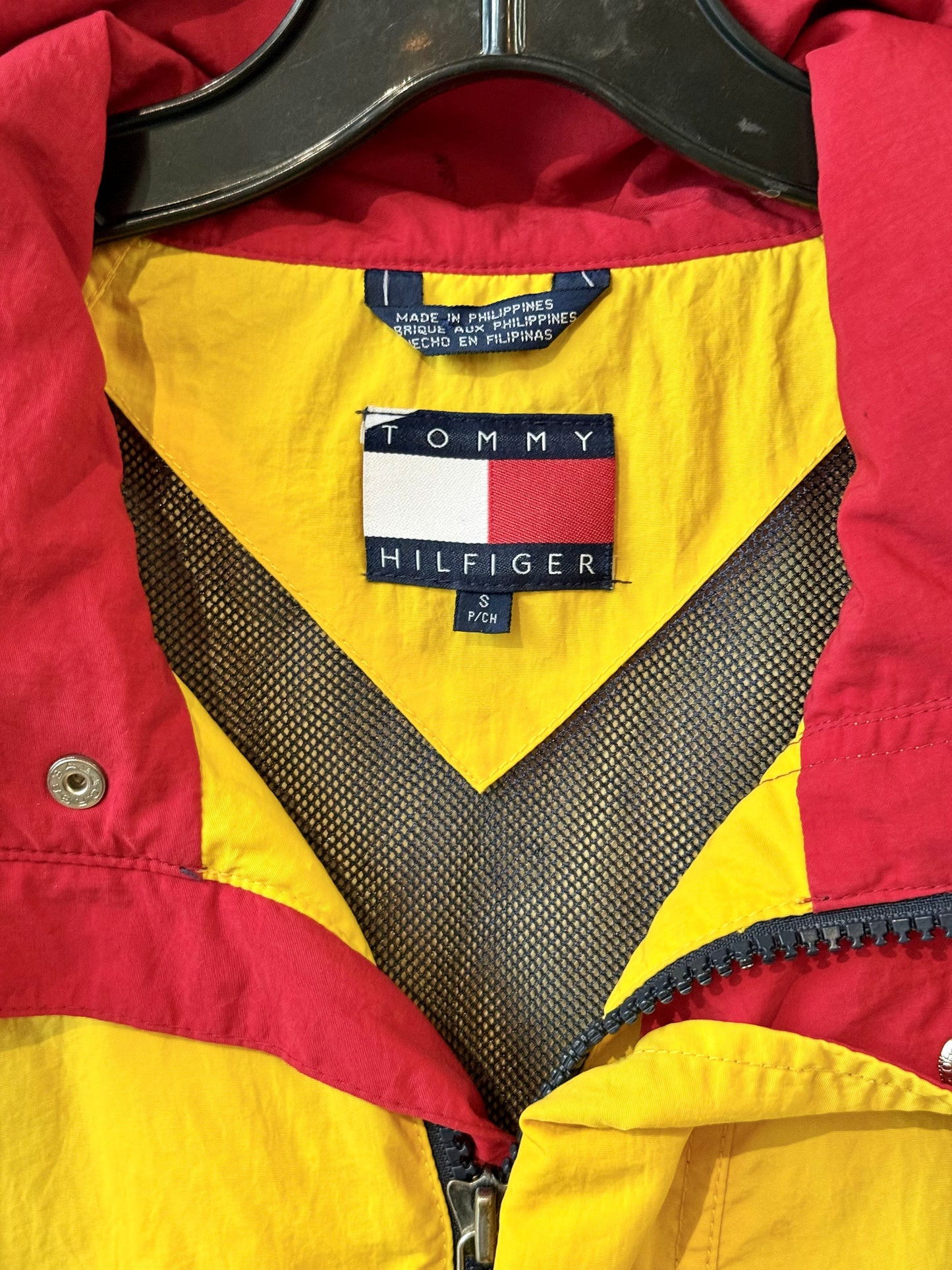 1990s Tommy Hilfiger Yellow & Red Windbreaker
