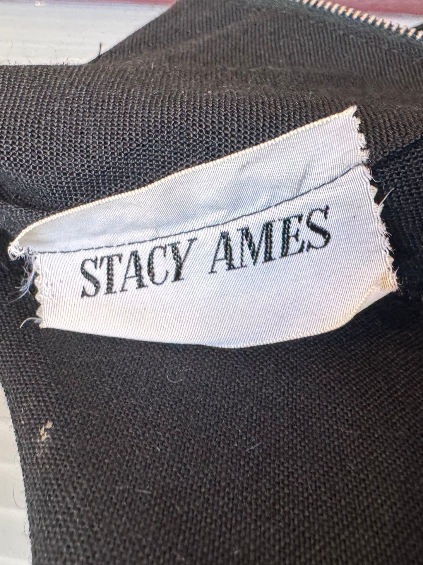 1960s Does 20s Black Short-Sleeve Shift Dress