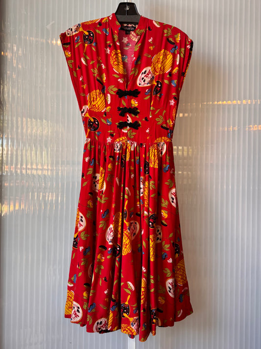 Y2K Red Chinese Dress