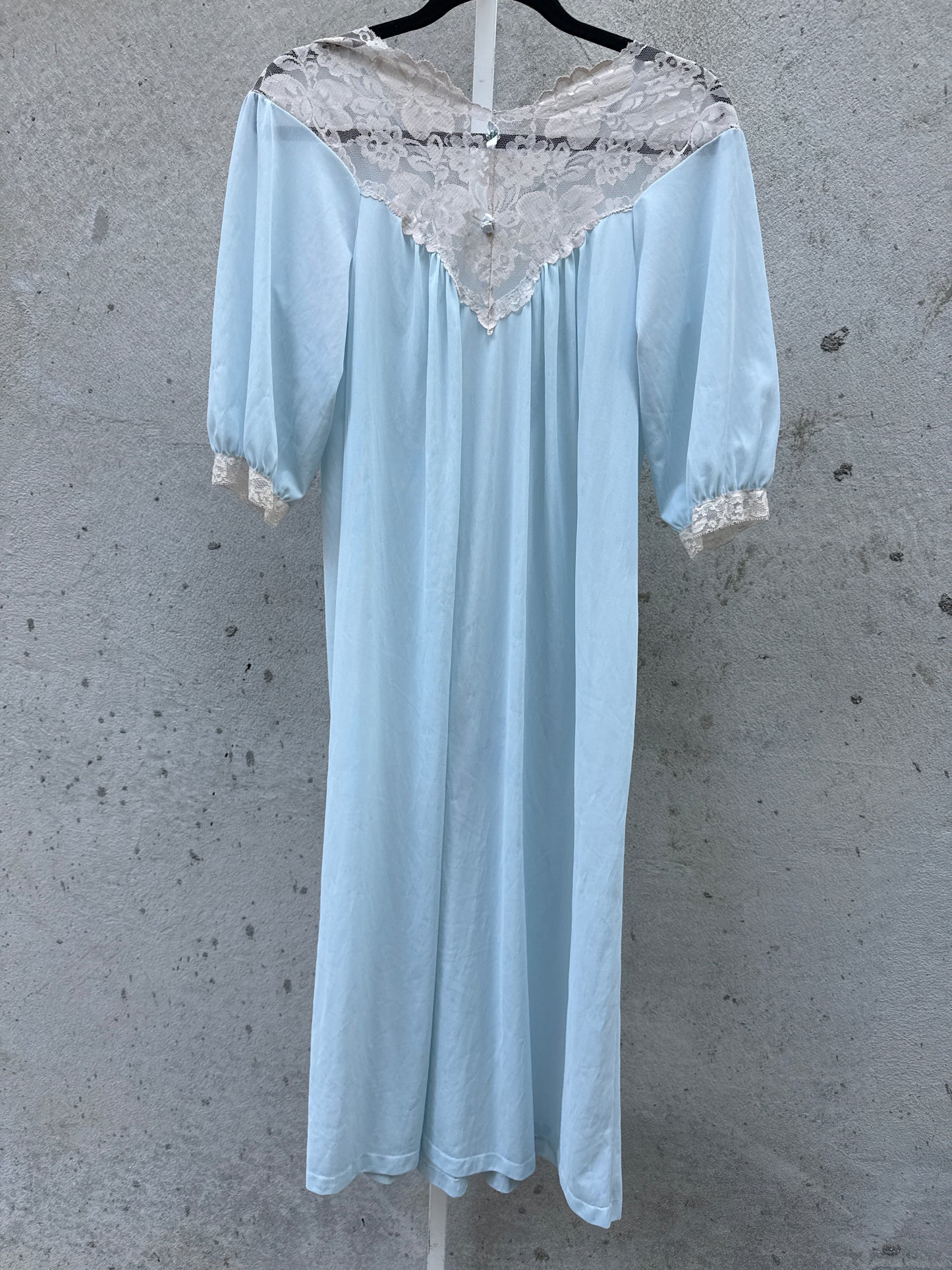 1960s Light Blue Nightgown W/ Lace Details