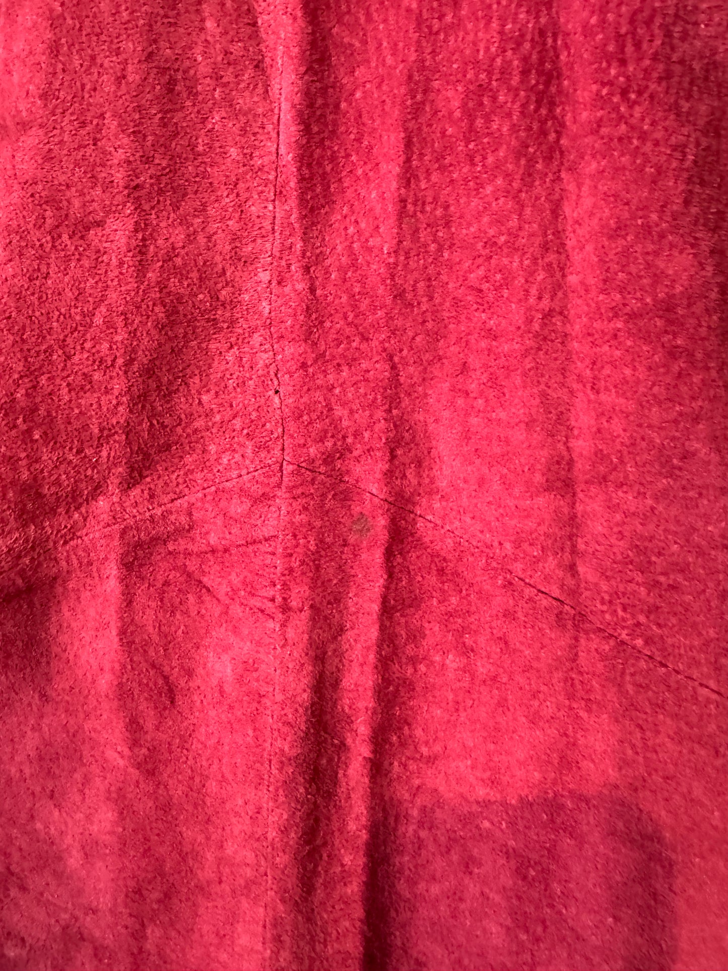 1970s Gitano Red Suede Maxi Skirt