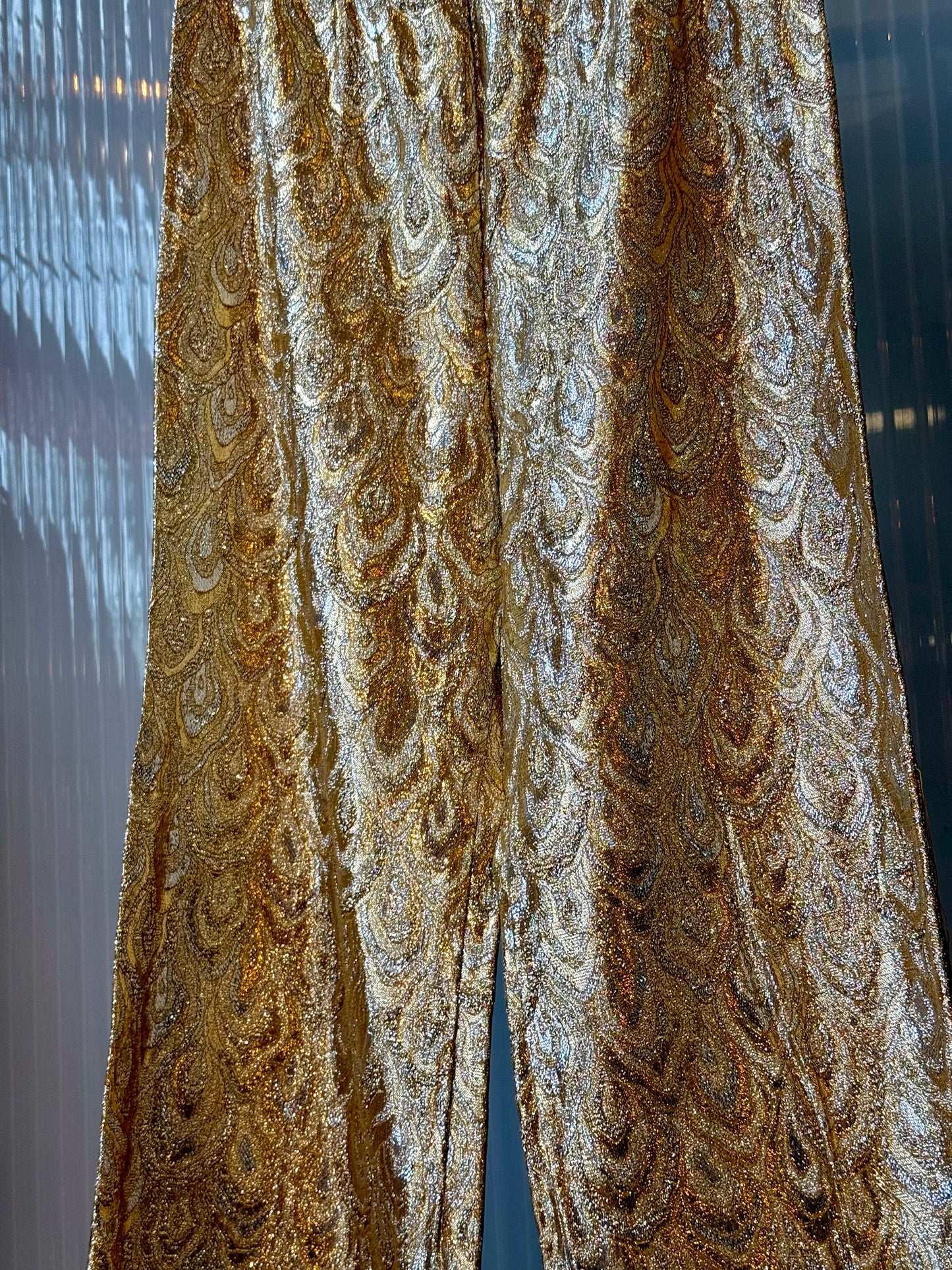 1970s Studio 54 Silver & Gold Disco Pants