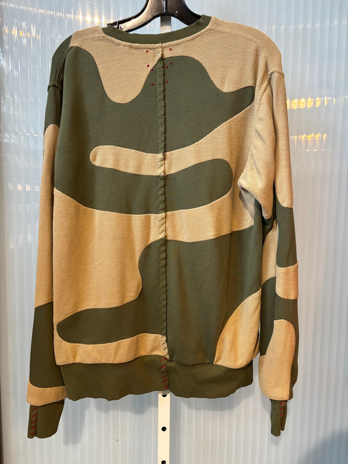 Handmade Camo Wide-Stitch Sweatshirt