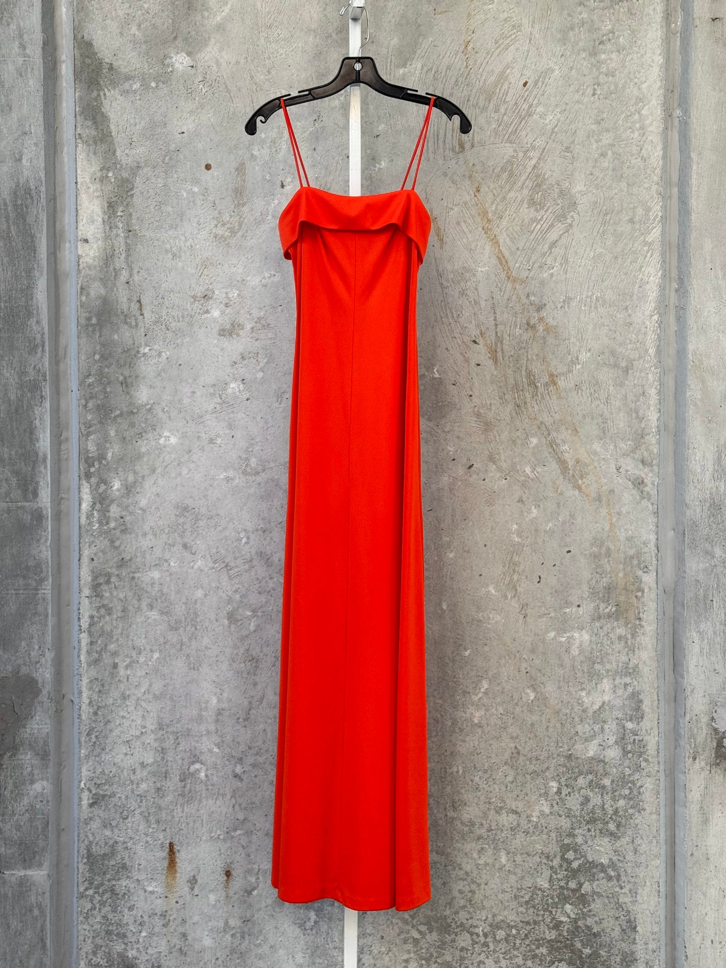 1970s Orange Dress & Bolero Set with Cream Ecru Lace