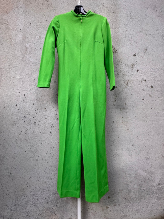 1970s Bright Green Disco Jumpsuit