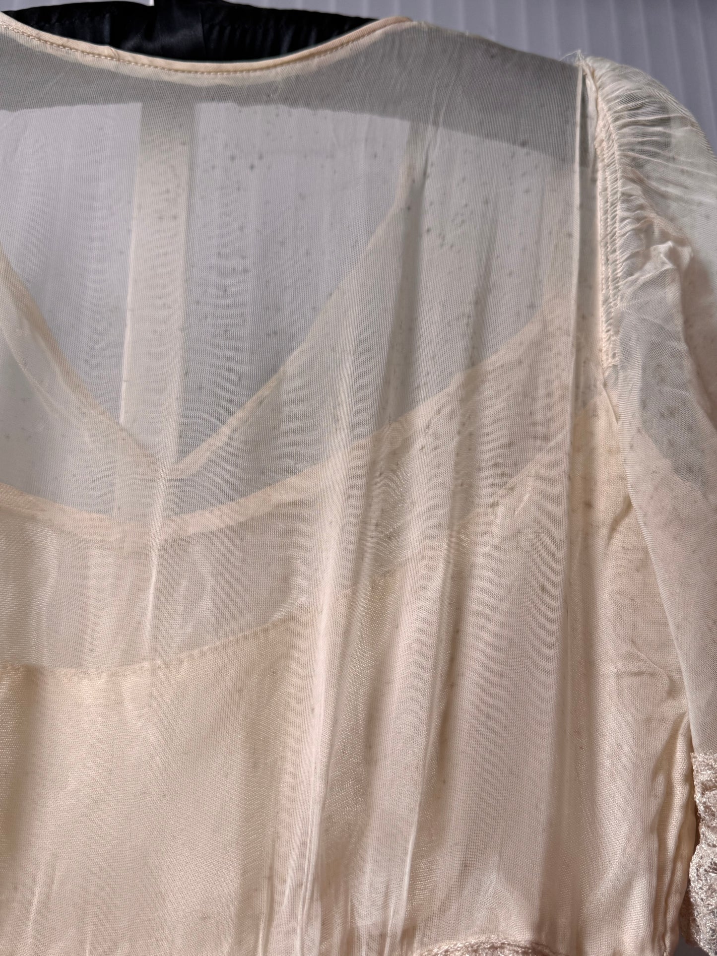 1910s/20s Sheer Cream Dress