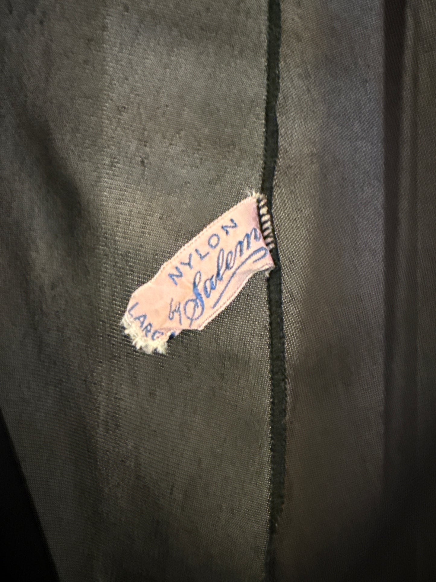 1950s Black Skirt Slip with Lace Bottom