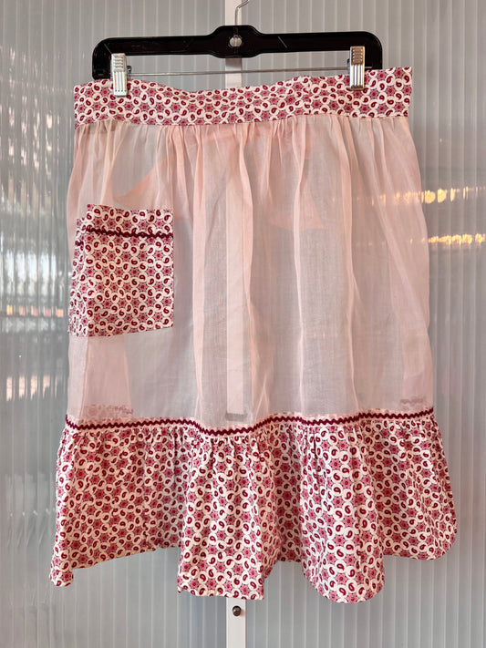 Pink Paisley Sheer Apron