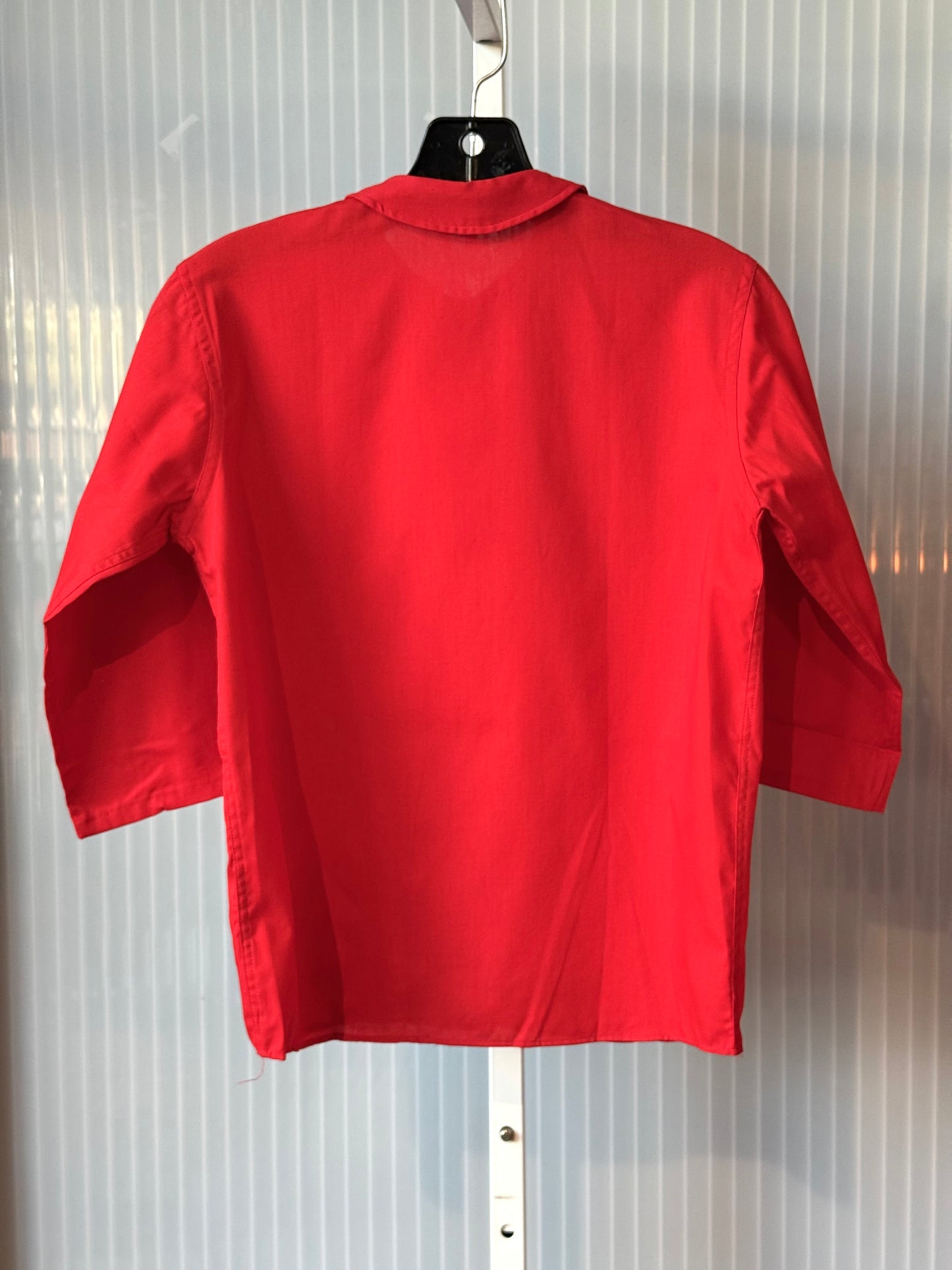 1960s Red Half Sleeve Button Up Shirt