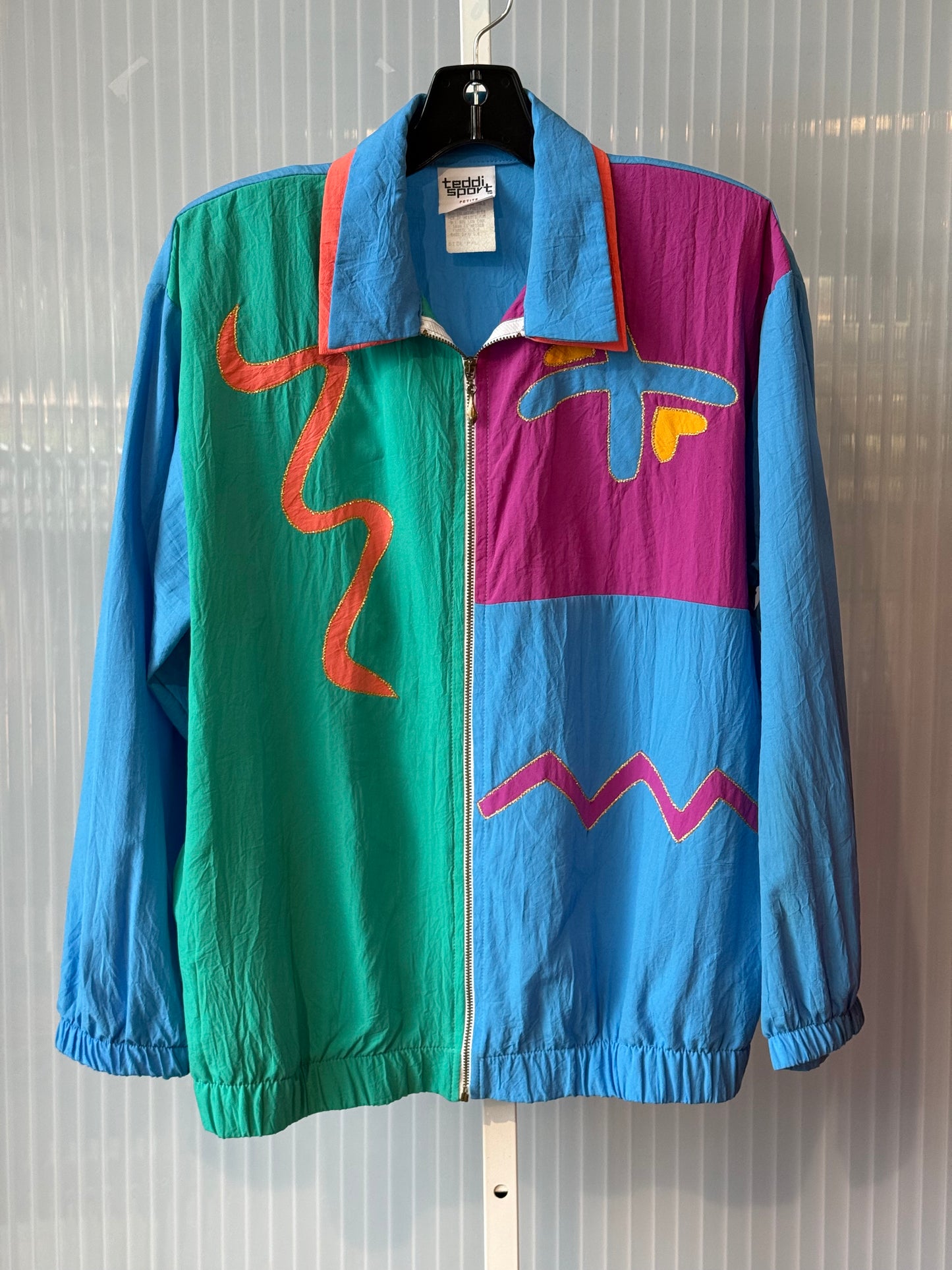 1980s Teddi Sport Geometric Wind Breaker