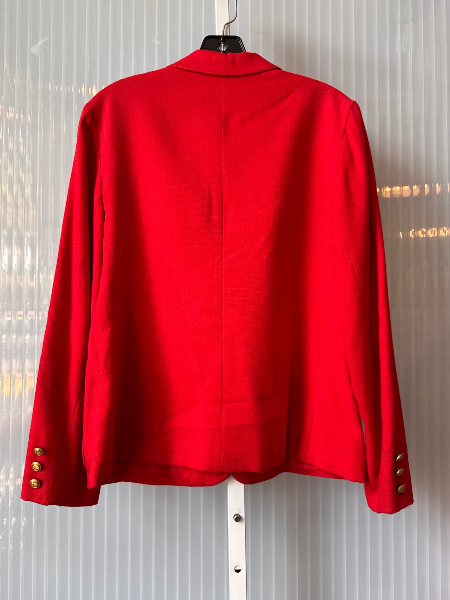 1980s Red Blazer Jacket with Gold Buttons