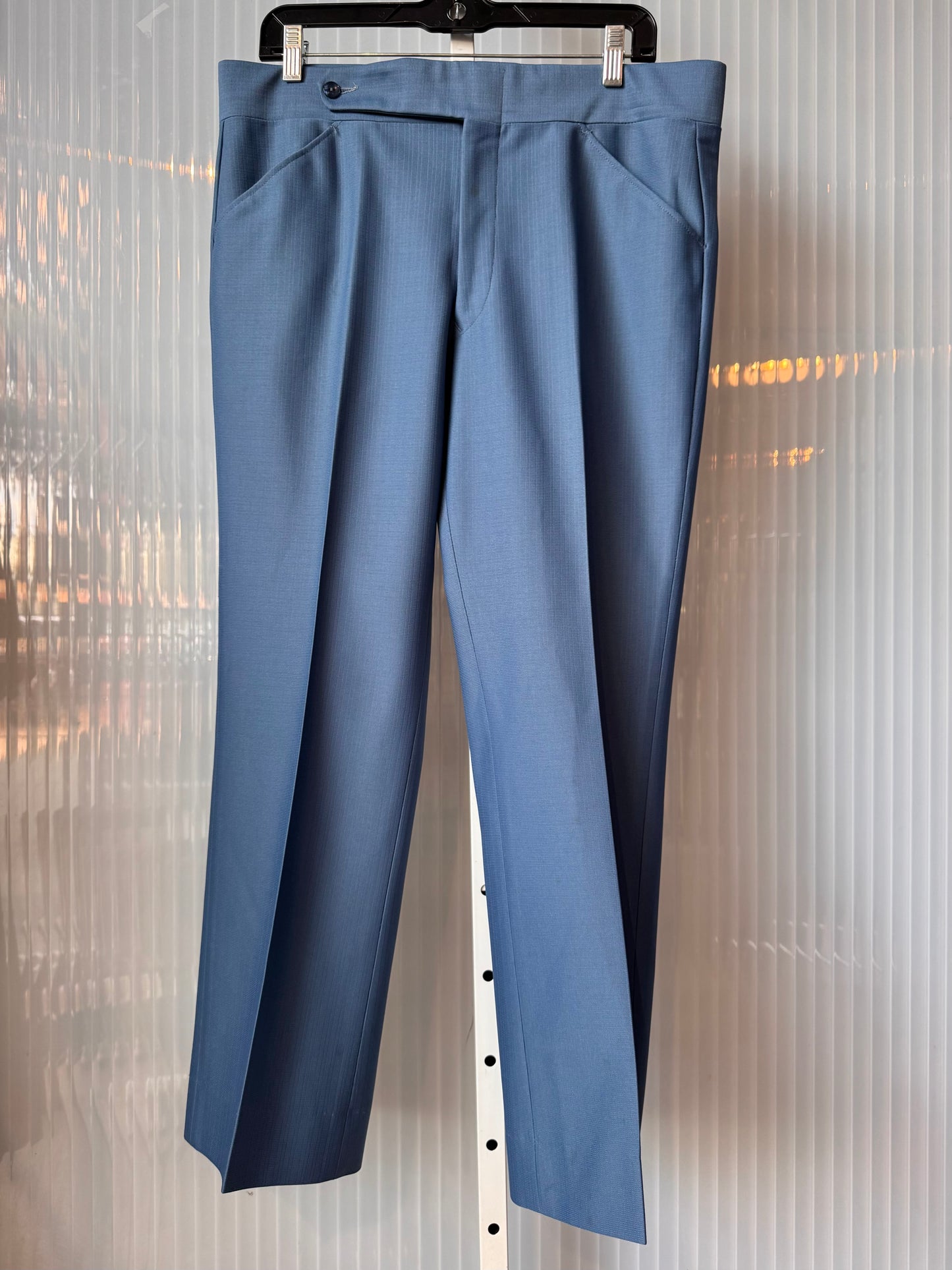 1970s Groovy Blue Suit Jacket & Pants Set