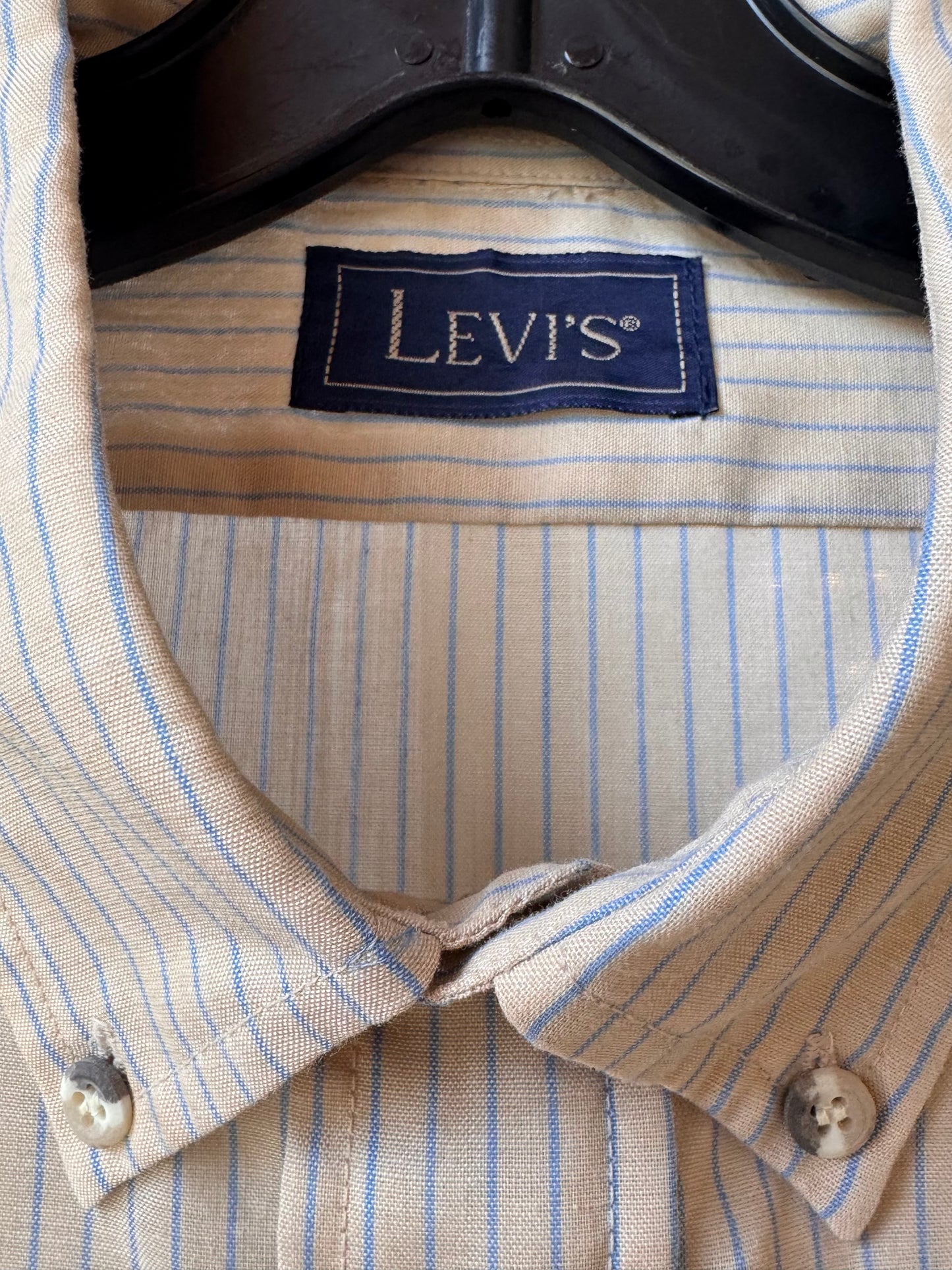 1980's Levi's Tan Button-Down Shirt