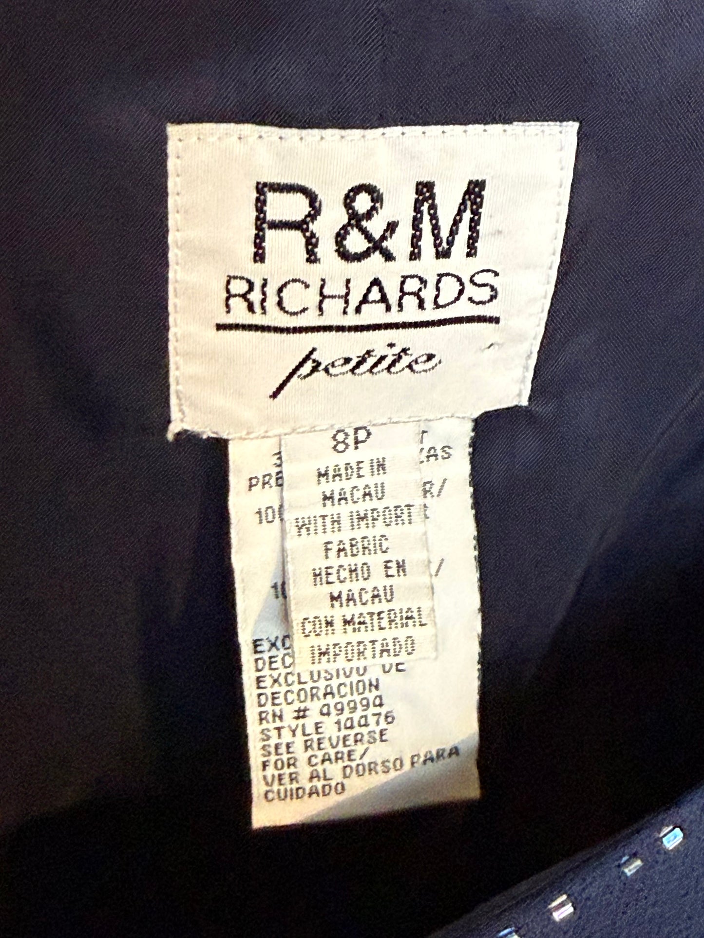 Y2K Navy Beaded Top & Layered Pants Set