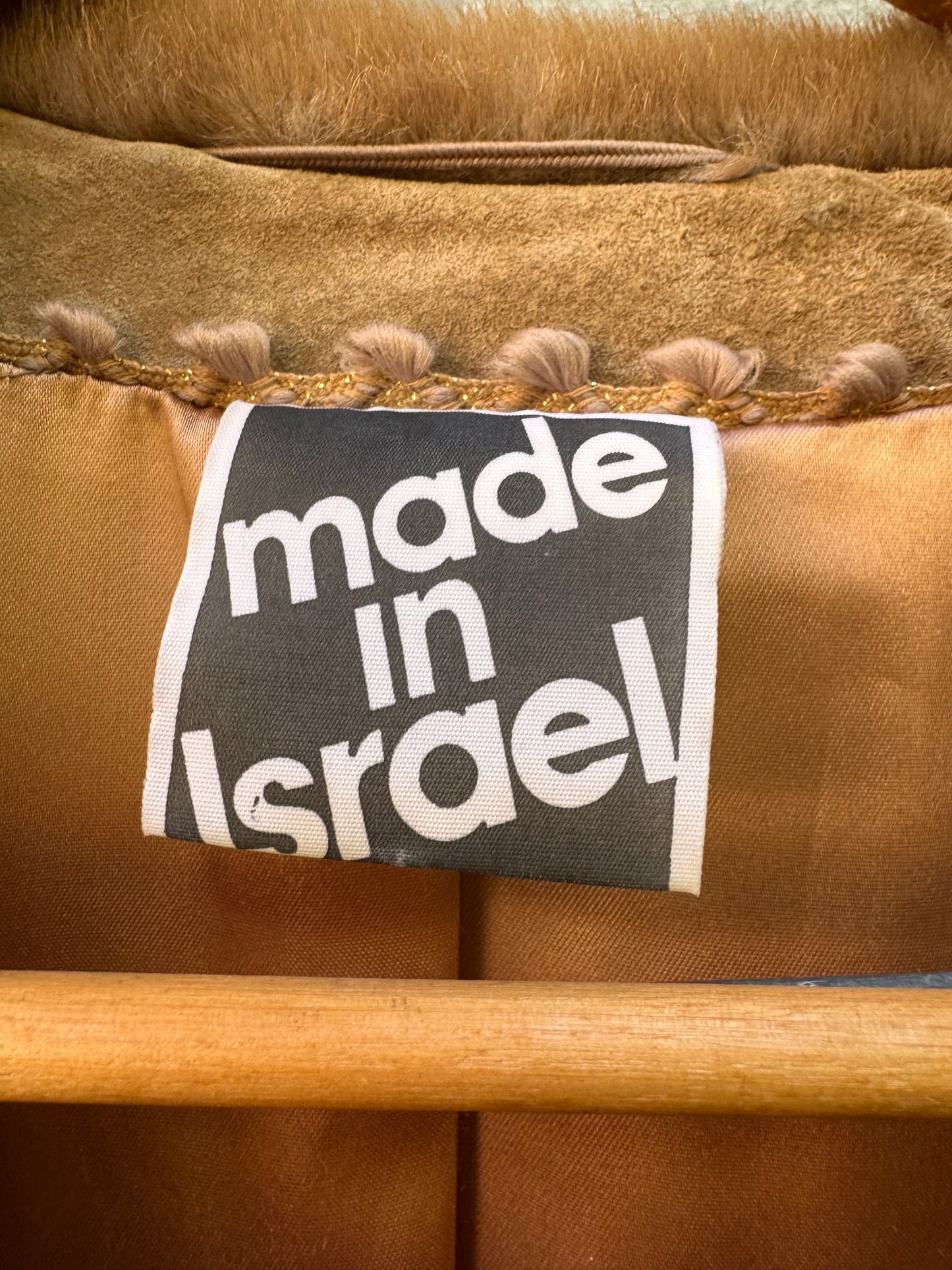 Tan Faux Fur Paneled Jacket