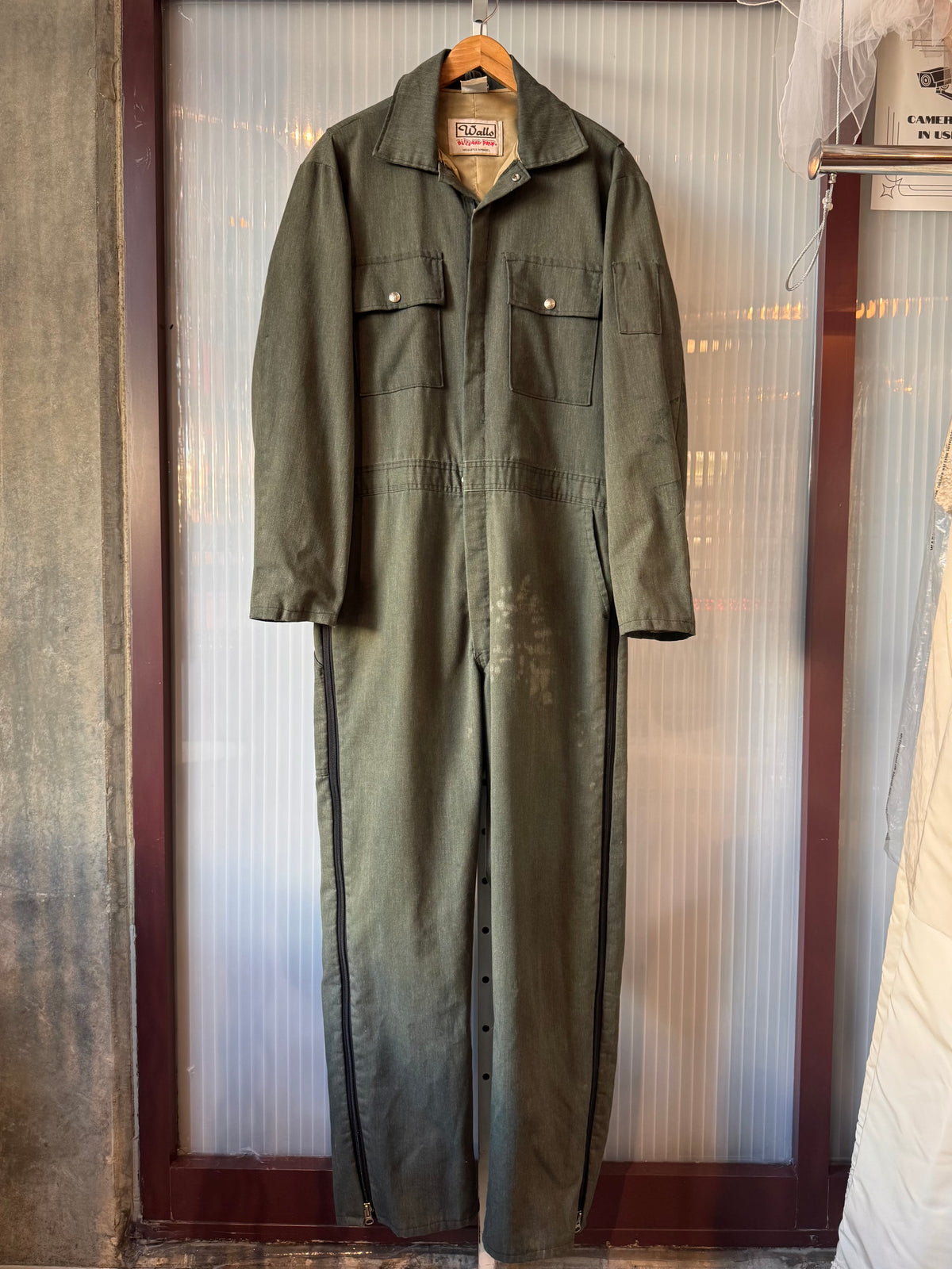 1970s? Green Workwear Jumpsuit