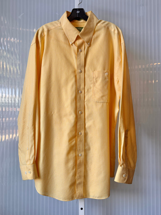2000s Yellow & White Gingham Button-down Shirt
