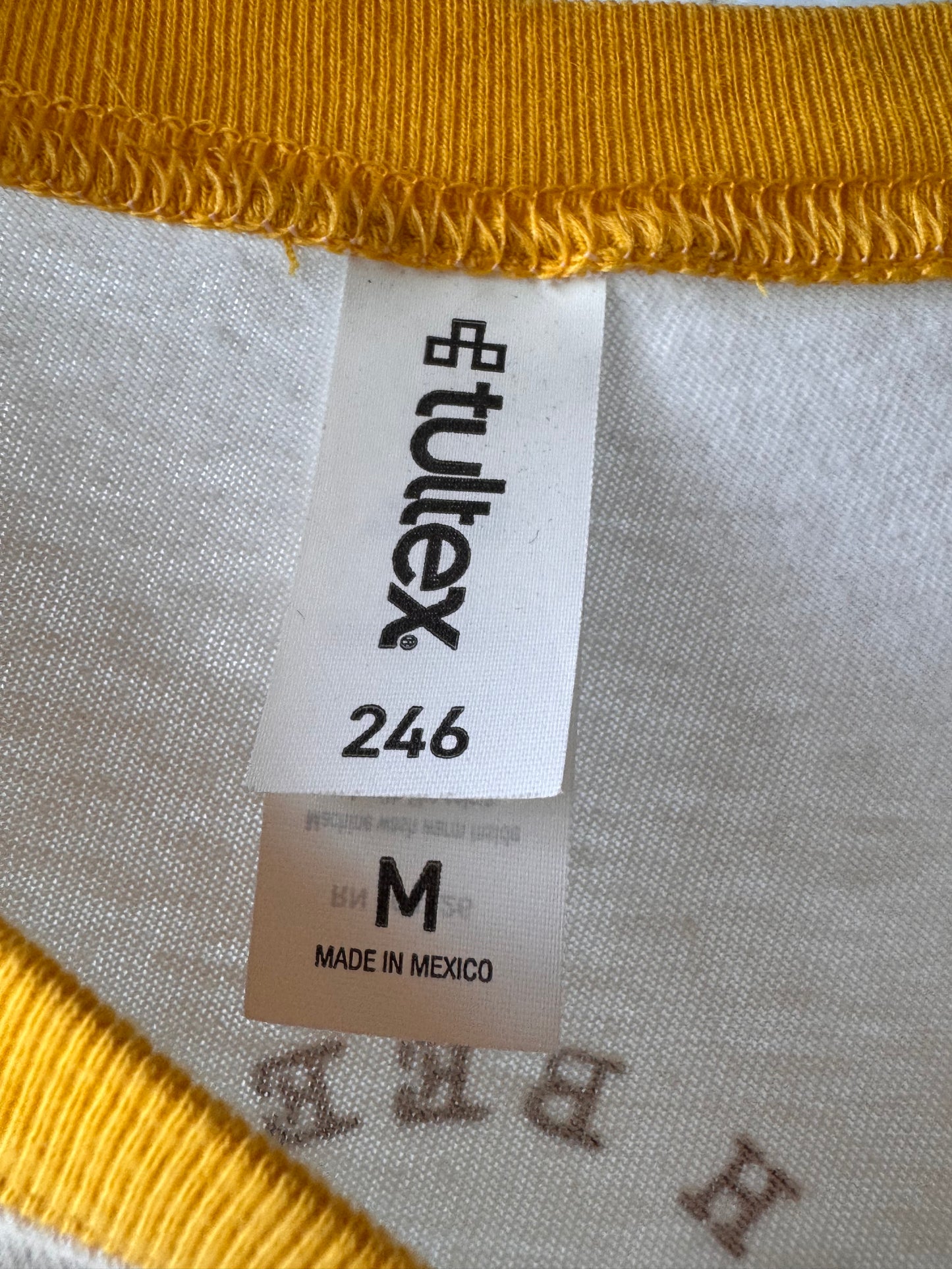 2010s White 'Honey' Ringer T-Shirt