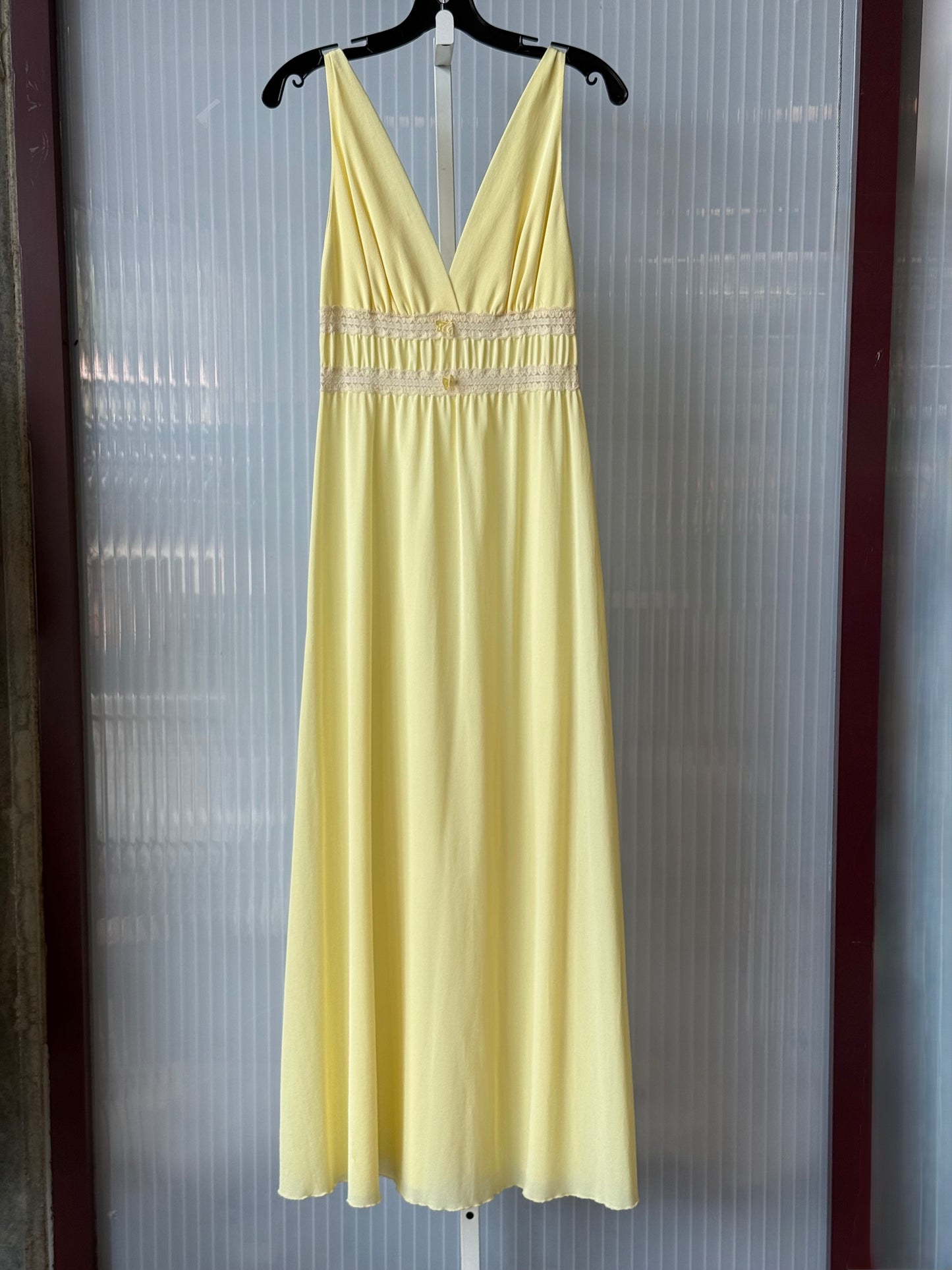 1970s Butter Yellow Nightgown