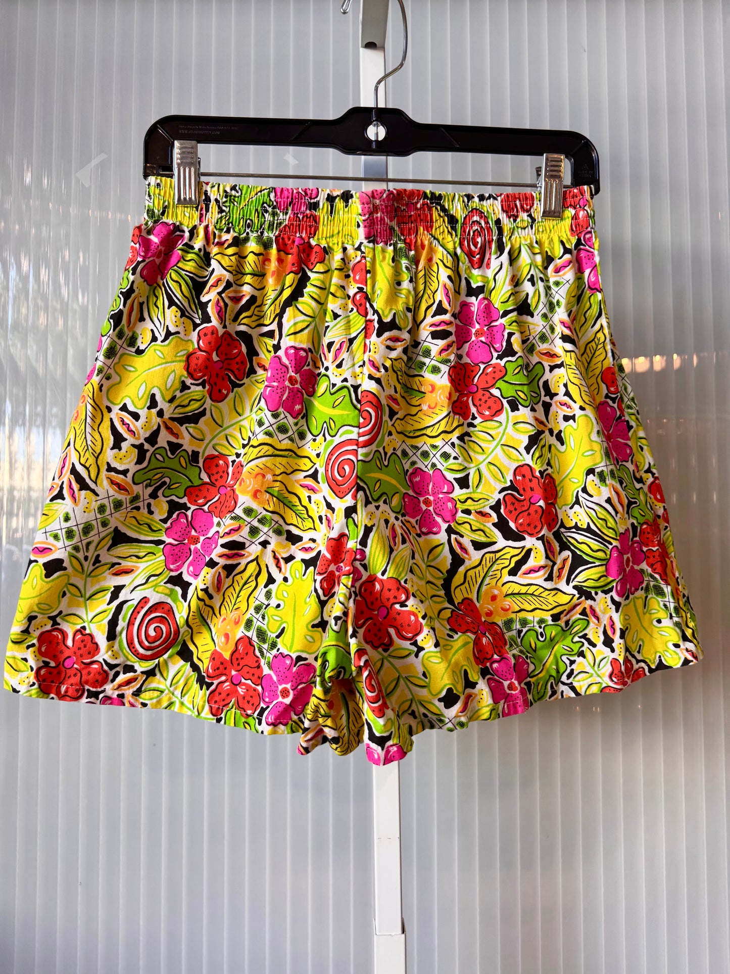 1980s Vibrant Floral Shorts