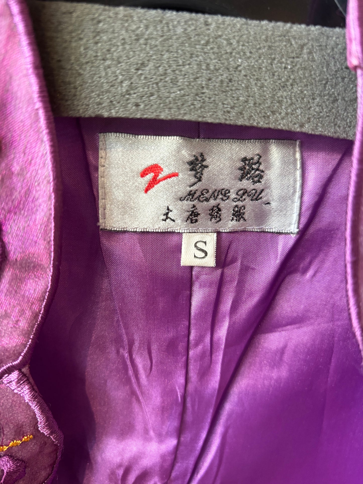 Chinese Purple Jacket-Top with Button Closure