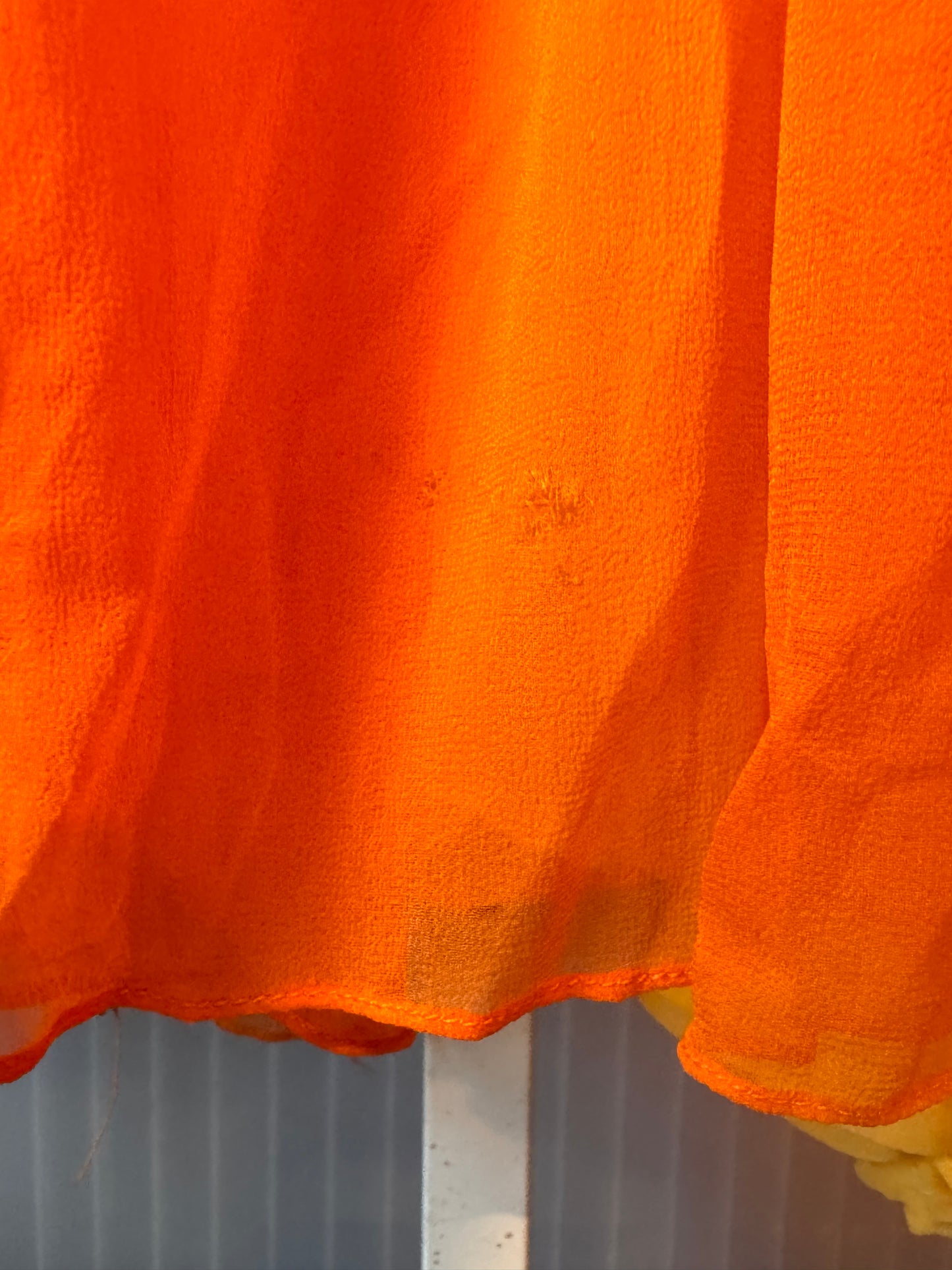 1960s Sherbet Orange Empire-Waist Dress