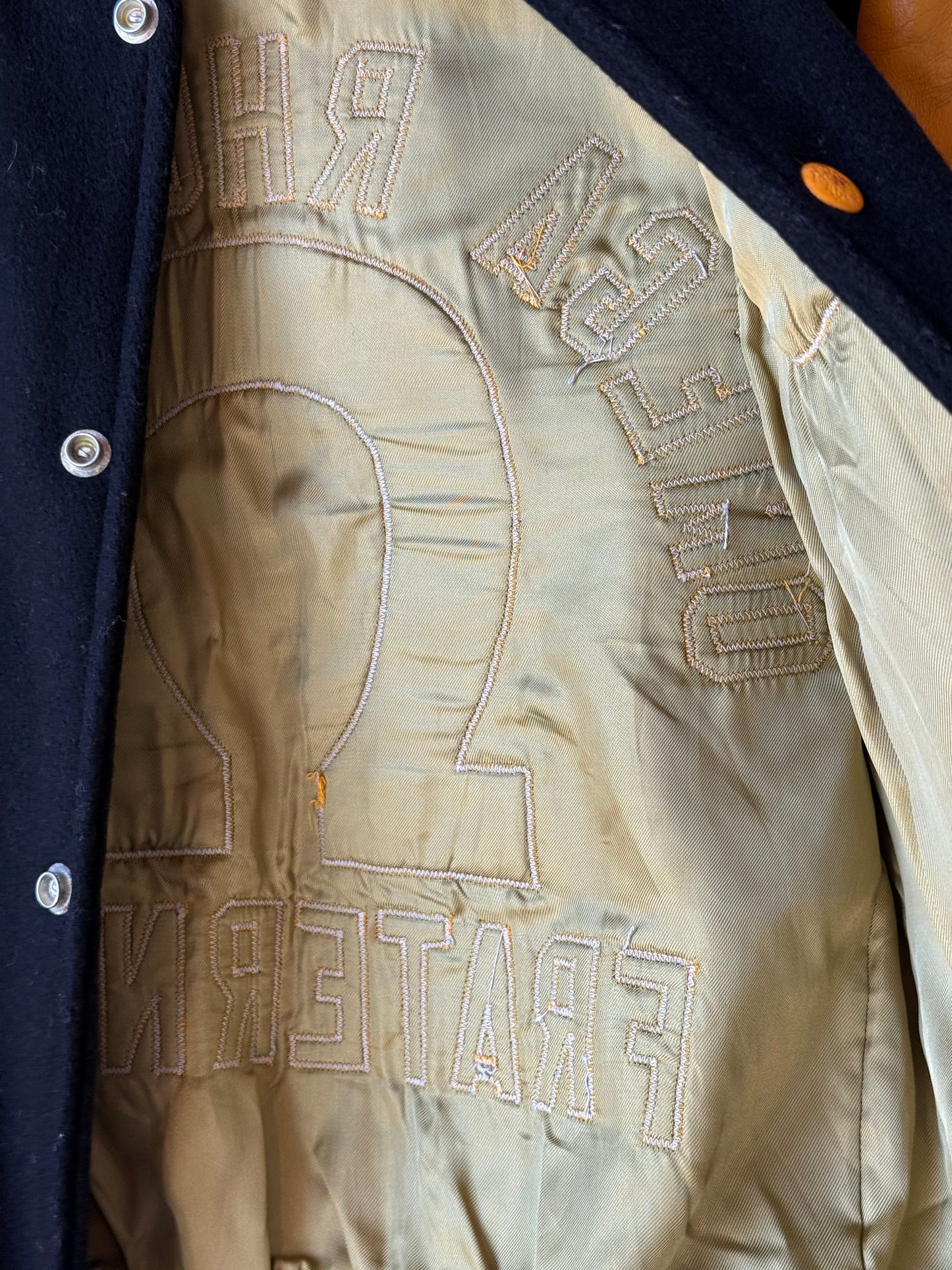 1950s Yellow & Black Pearson Letterman Jacket