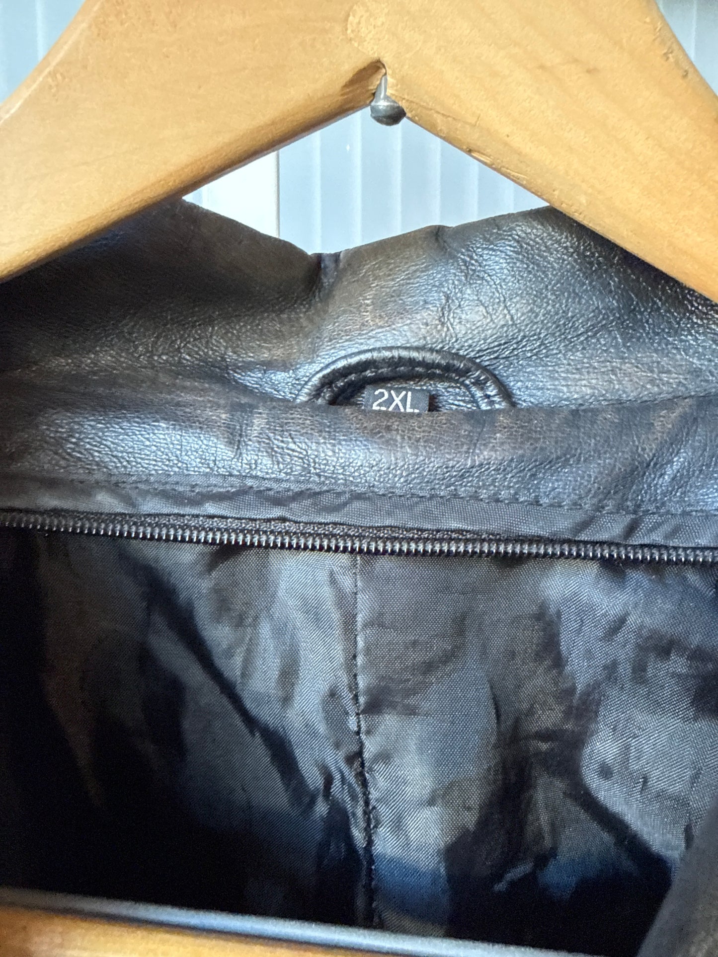 Black Leather Trench Coat