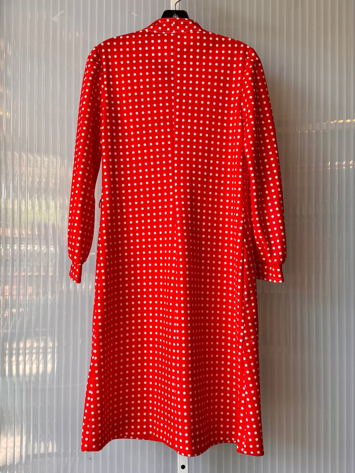 1970s Red & White Polka Dot Dress w/ Pintuck Detail